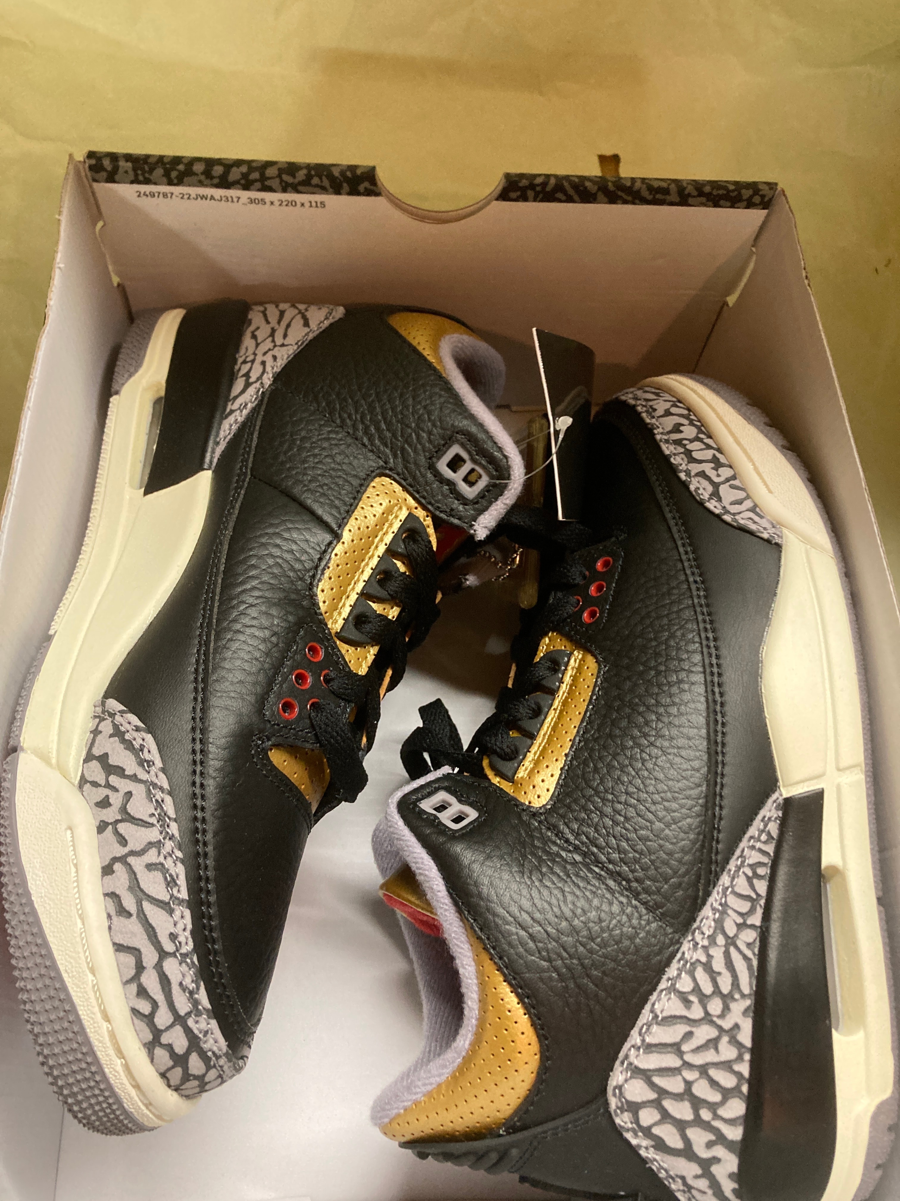 Nike Women's Air Jordan 3 "Black/Gold"