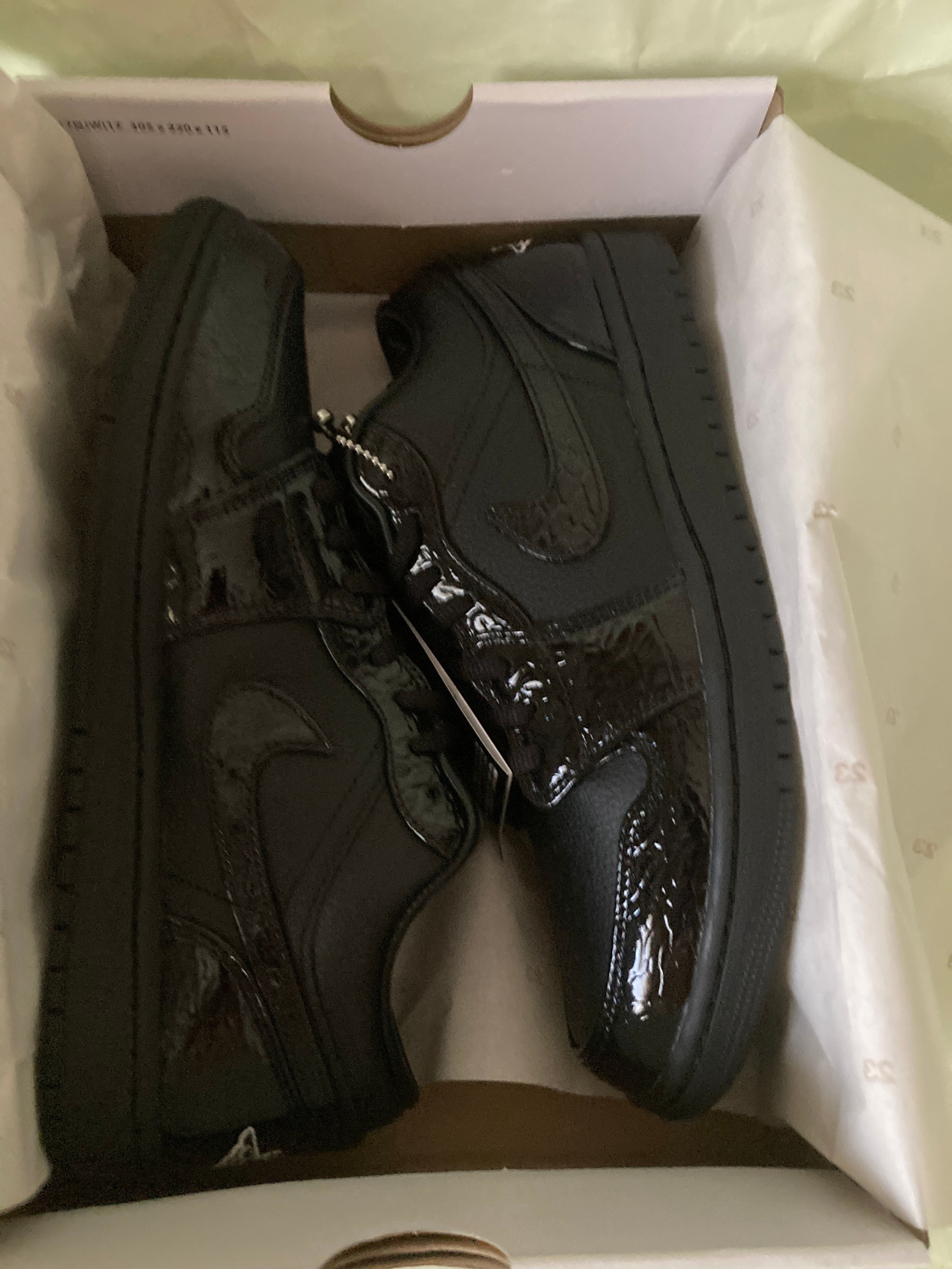 Nike Women's Air Jordan 1 Low SE "Black Croc"
