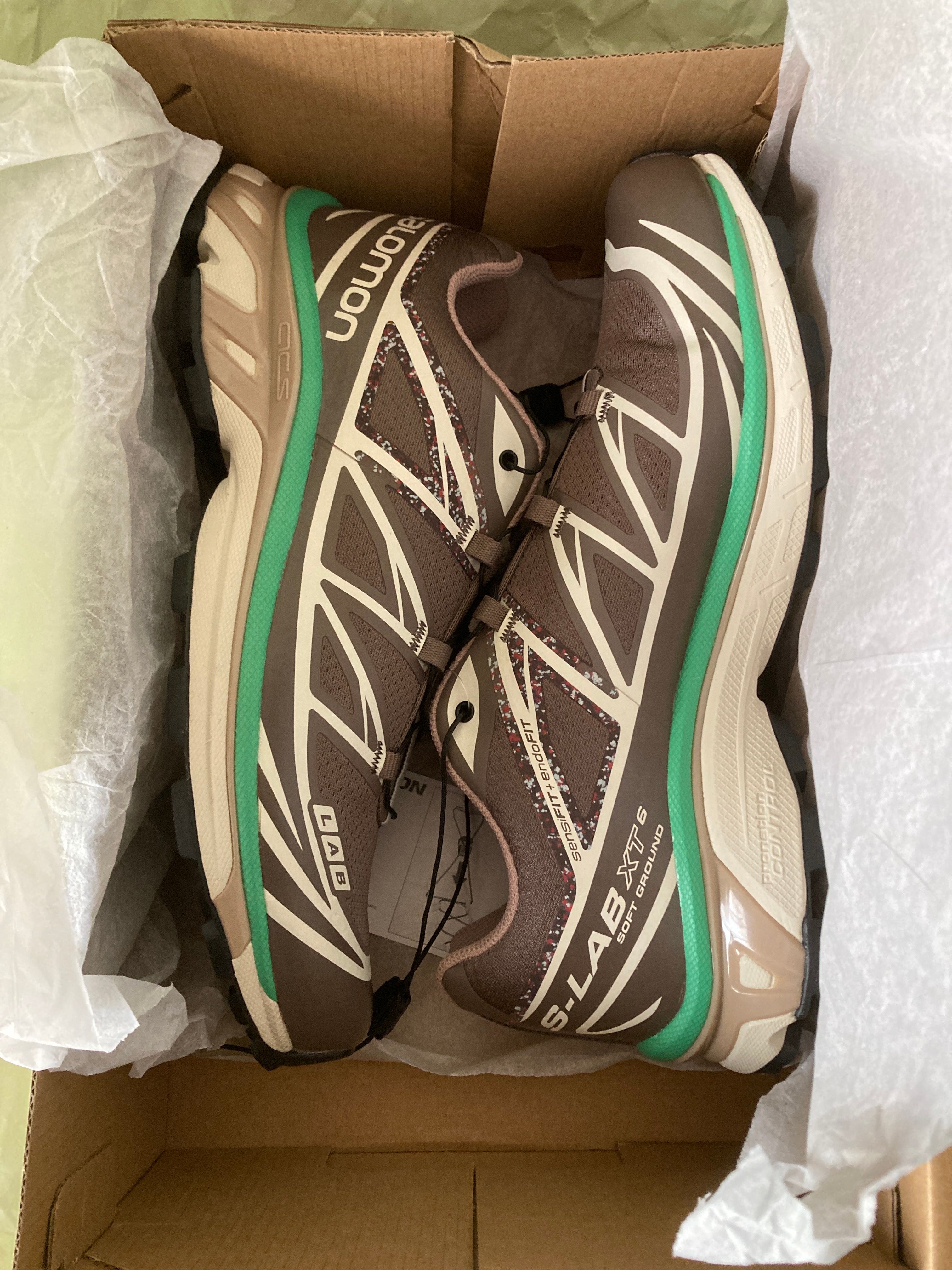 Salomon XT-6 Mindful "Falcon/Almond Milk/Bright Green"