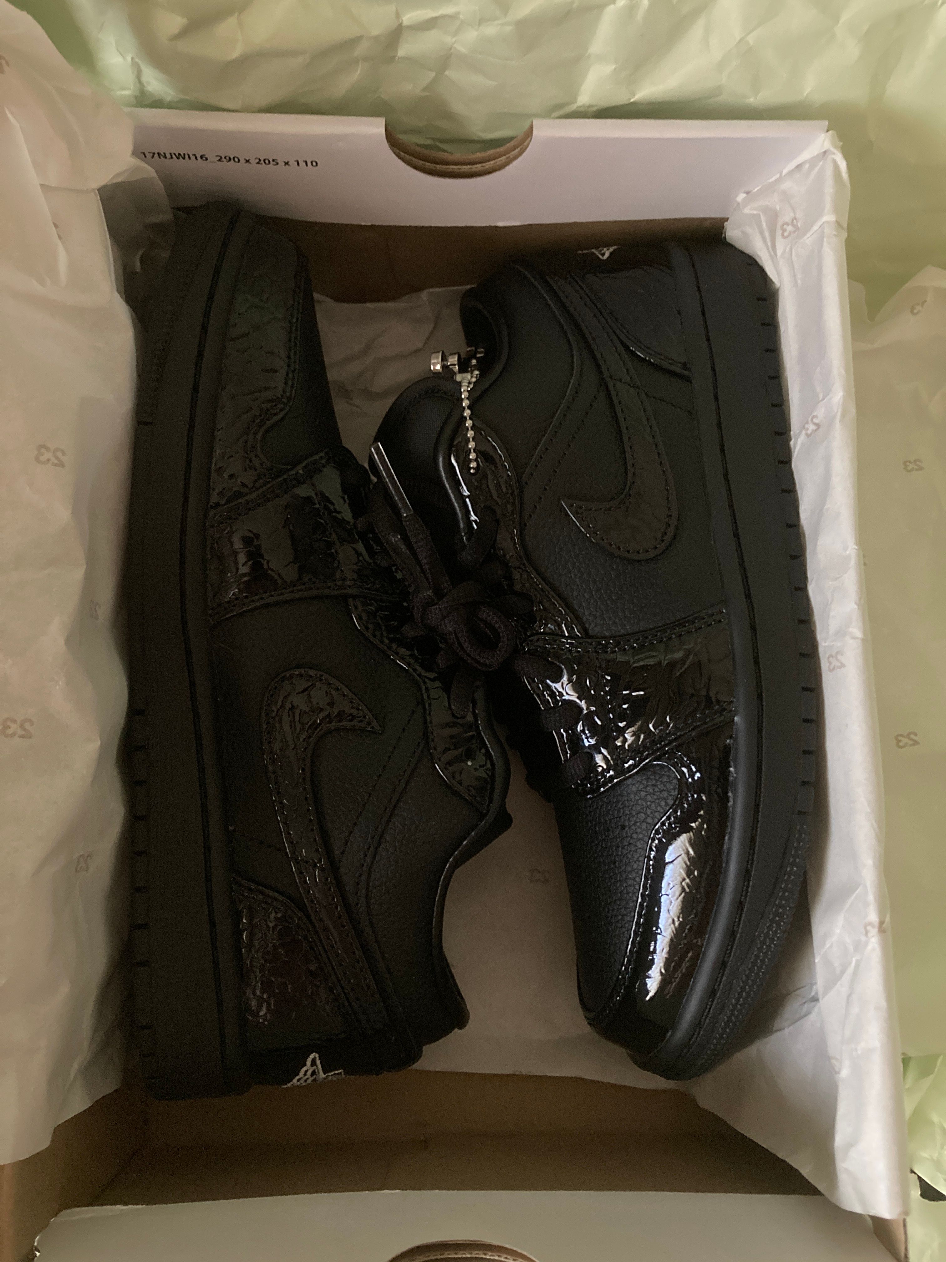 Nike Women's Air Jordan 1 Low SE "Black Croc"