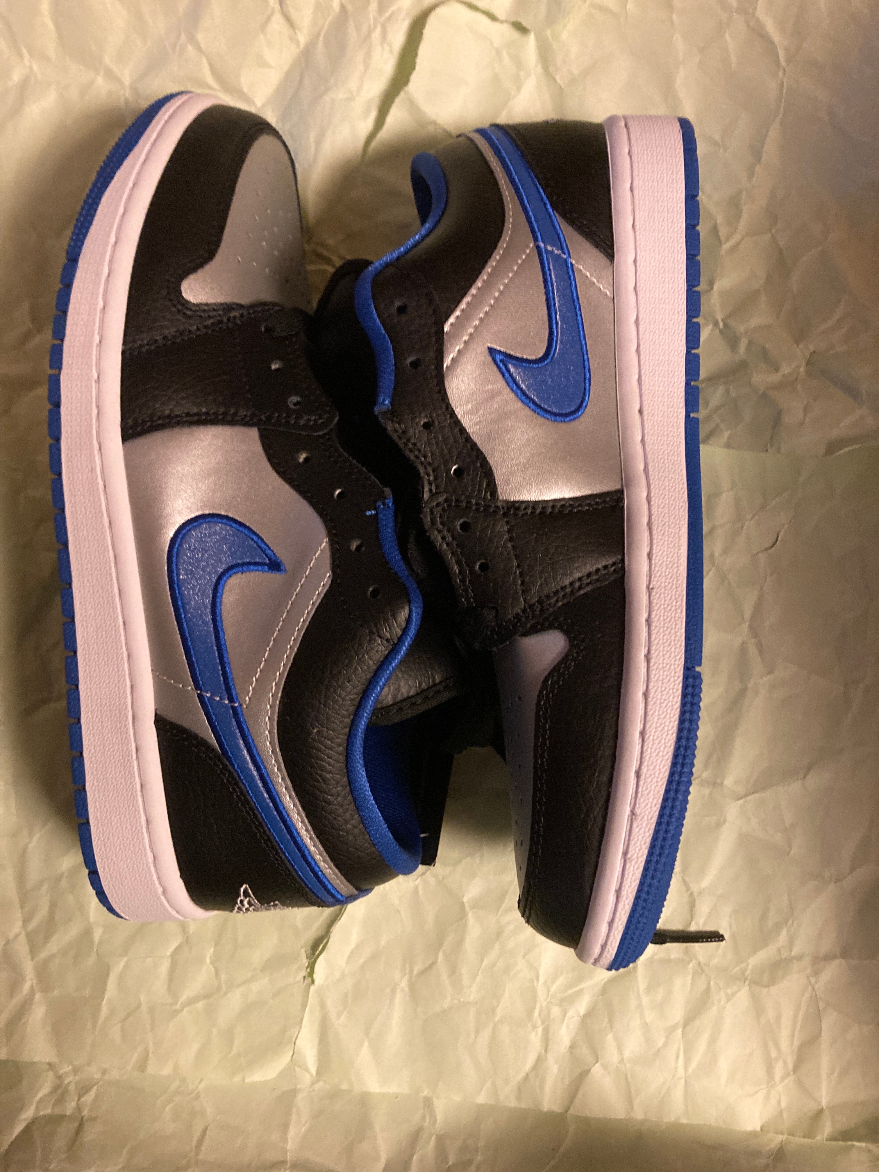 Nike Air Jordan 1 Low "Black/Game Royal/Metallic Platinum"