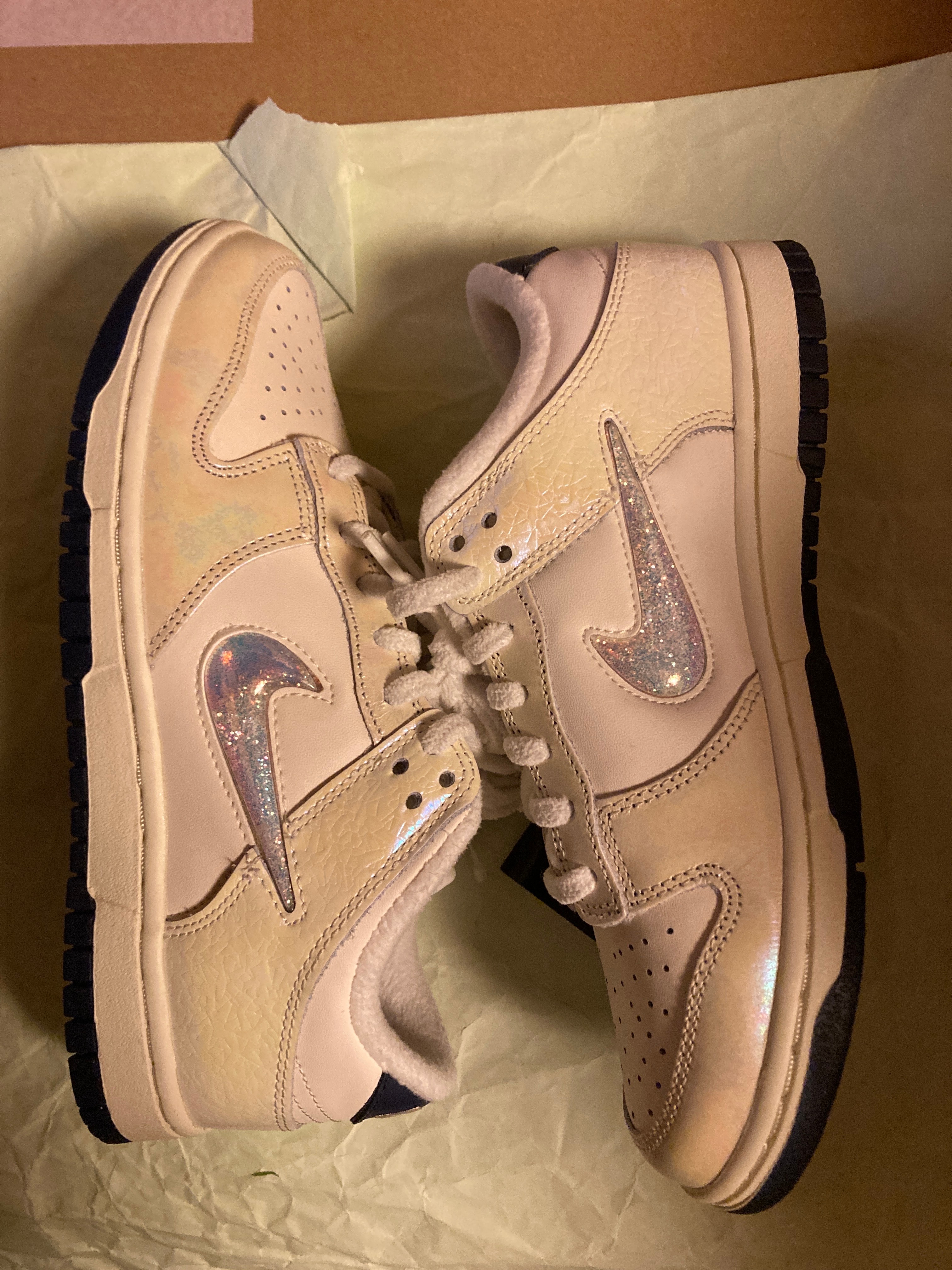 Nike Women's Dunk Low Mini Swoosh "Soft Pearl"