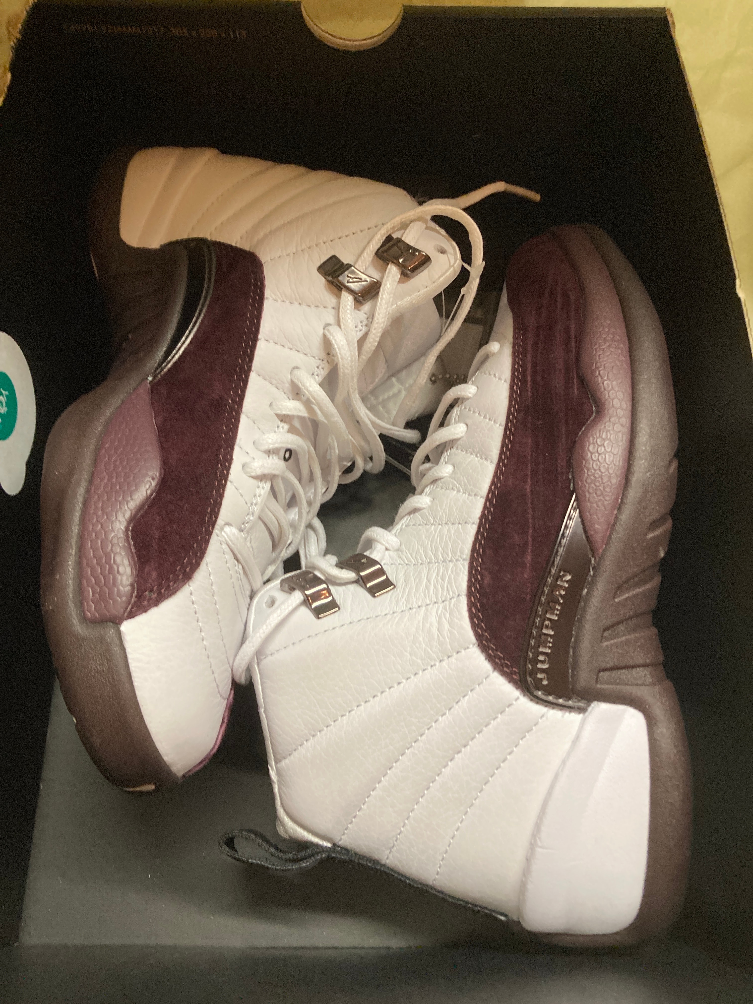A Ma Maniere × Nike Women's Air Jordan 12 "White and Burgundy Crush"