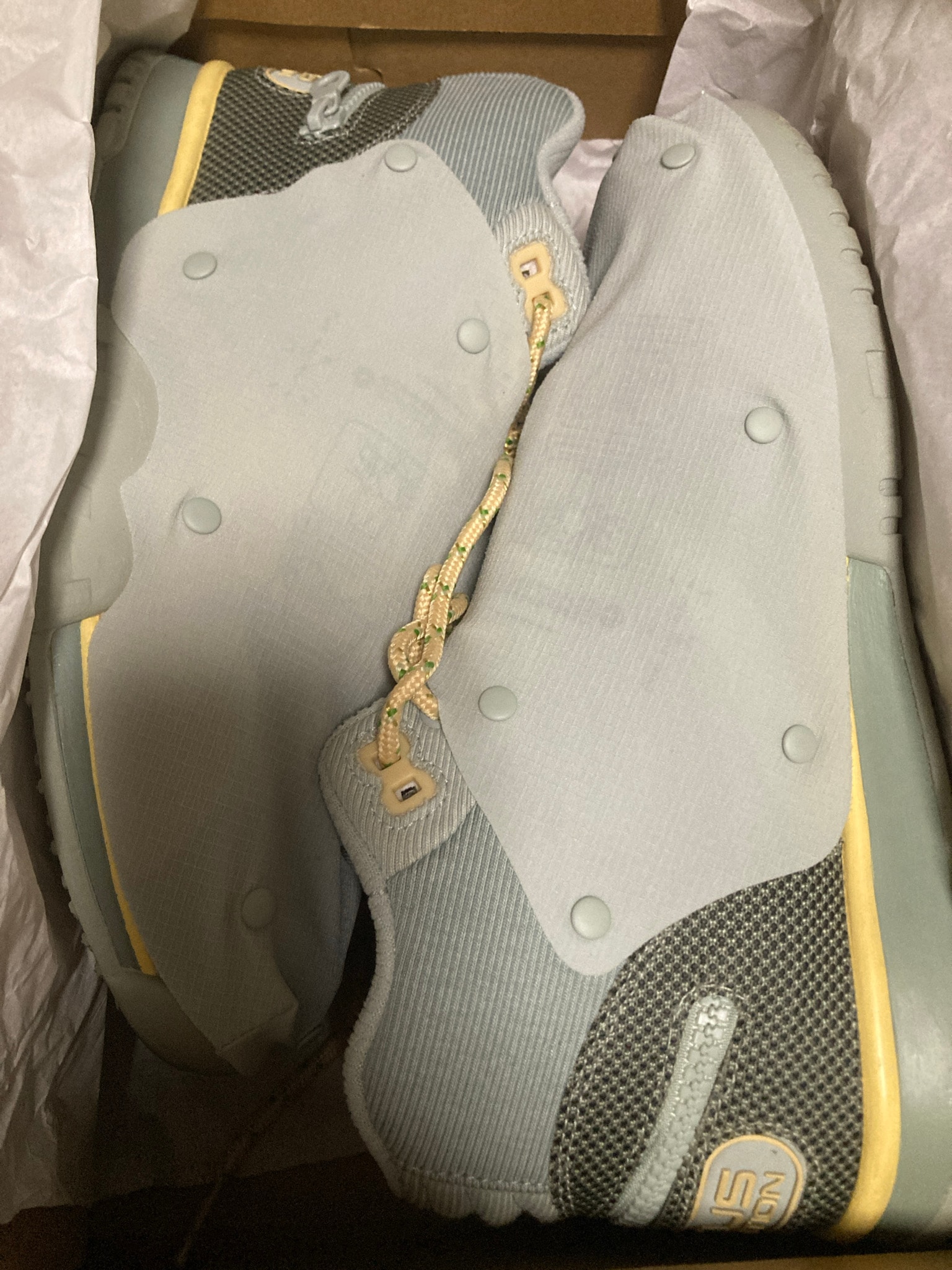 Travis Scott × Nike Air Trainer 1 SP "Grey Haze and Dusty Sage"