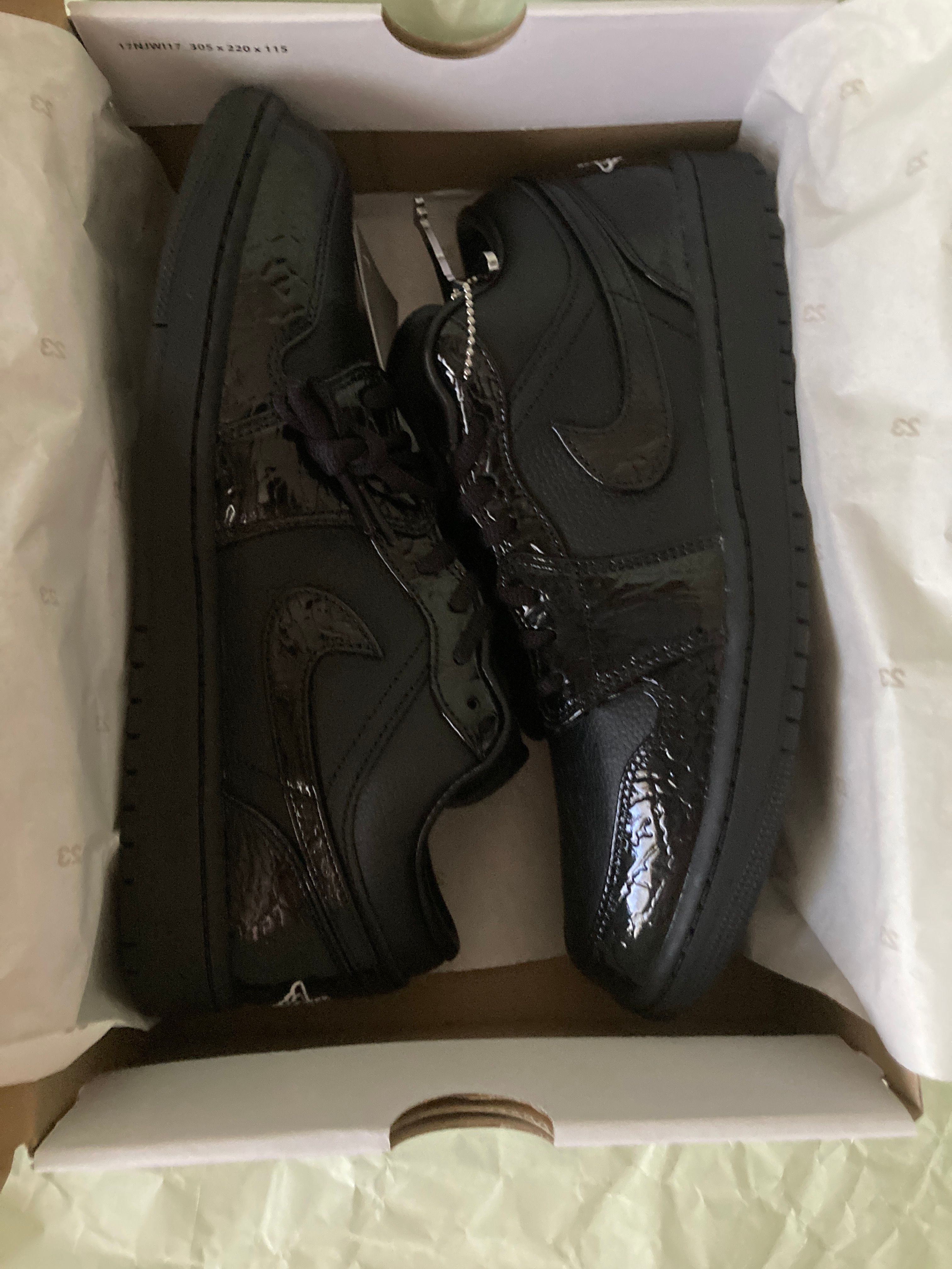 Nike Women's Air Jordan 1 Low SE "Black Croc"