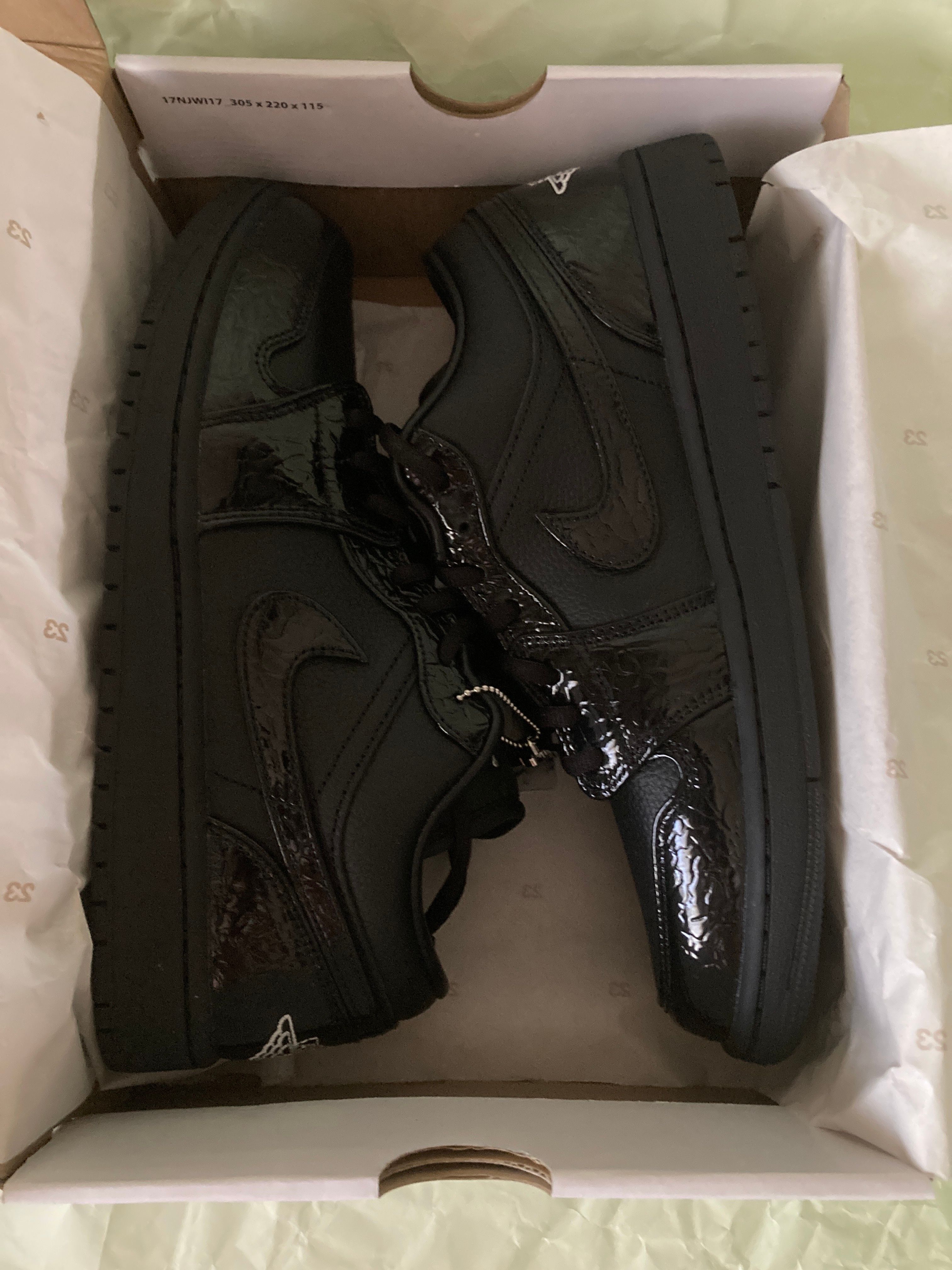 Nike Women's Air Jordan 1 Low SE "Black Croc"