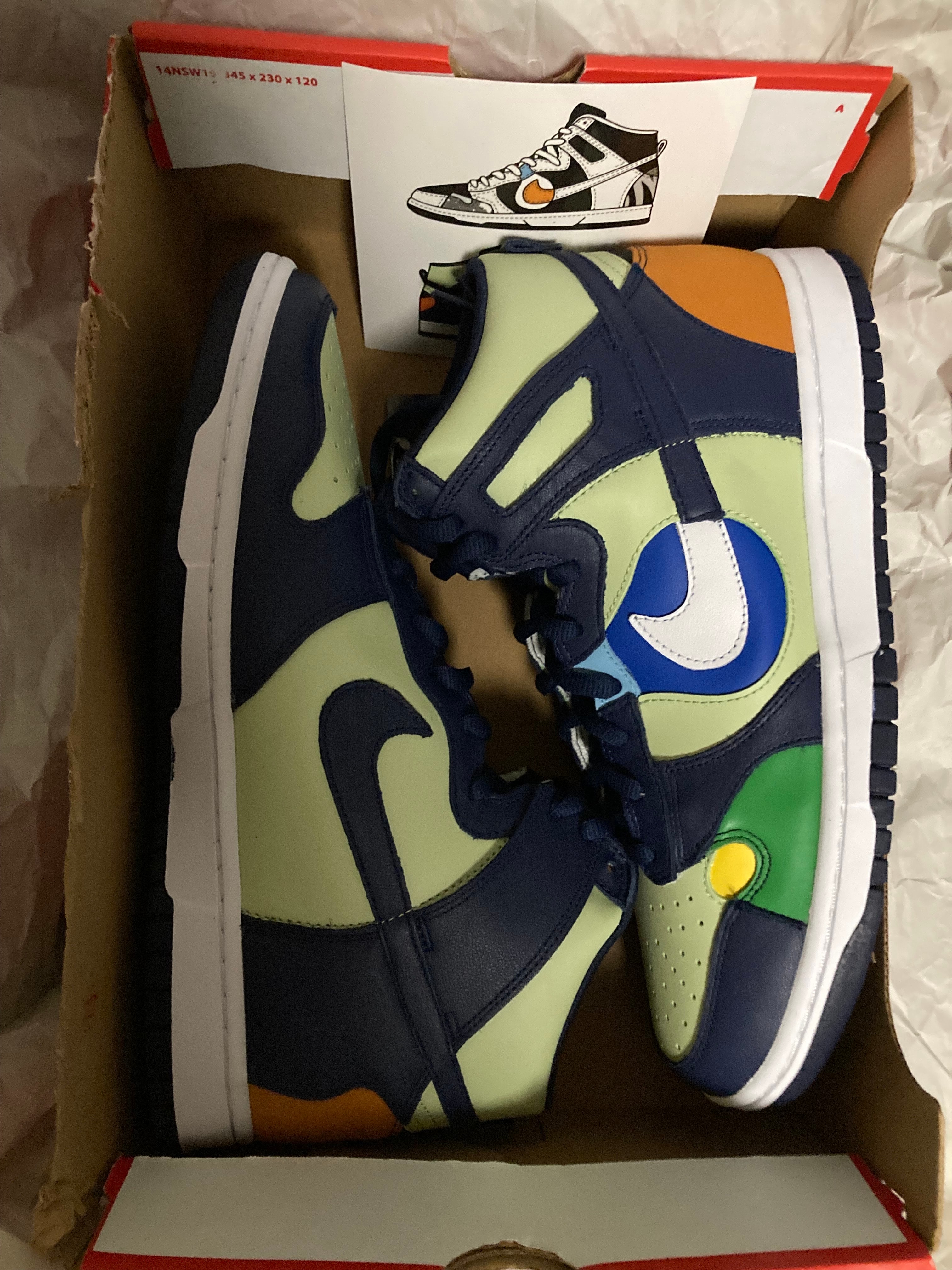 Nike Women's Dunk High "Pistachio and Midnight Navy"