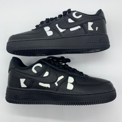 BLACK COMME des GARCONS × Nike Air Force 1 Low Retro "Black"