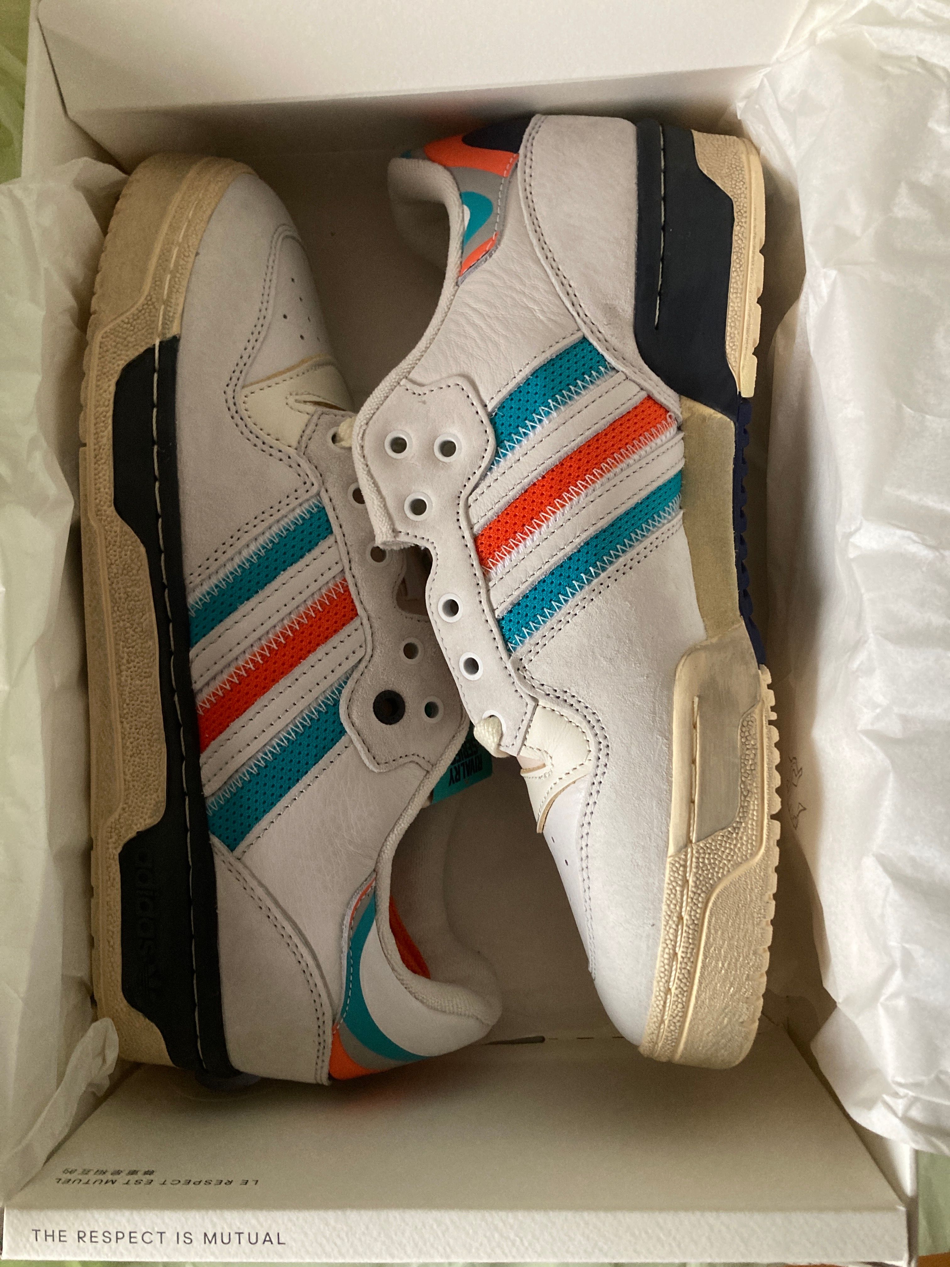 Extra Butter × adidas Rivalry Low "Crystal White/Cream White"