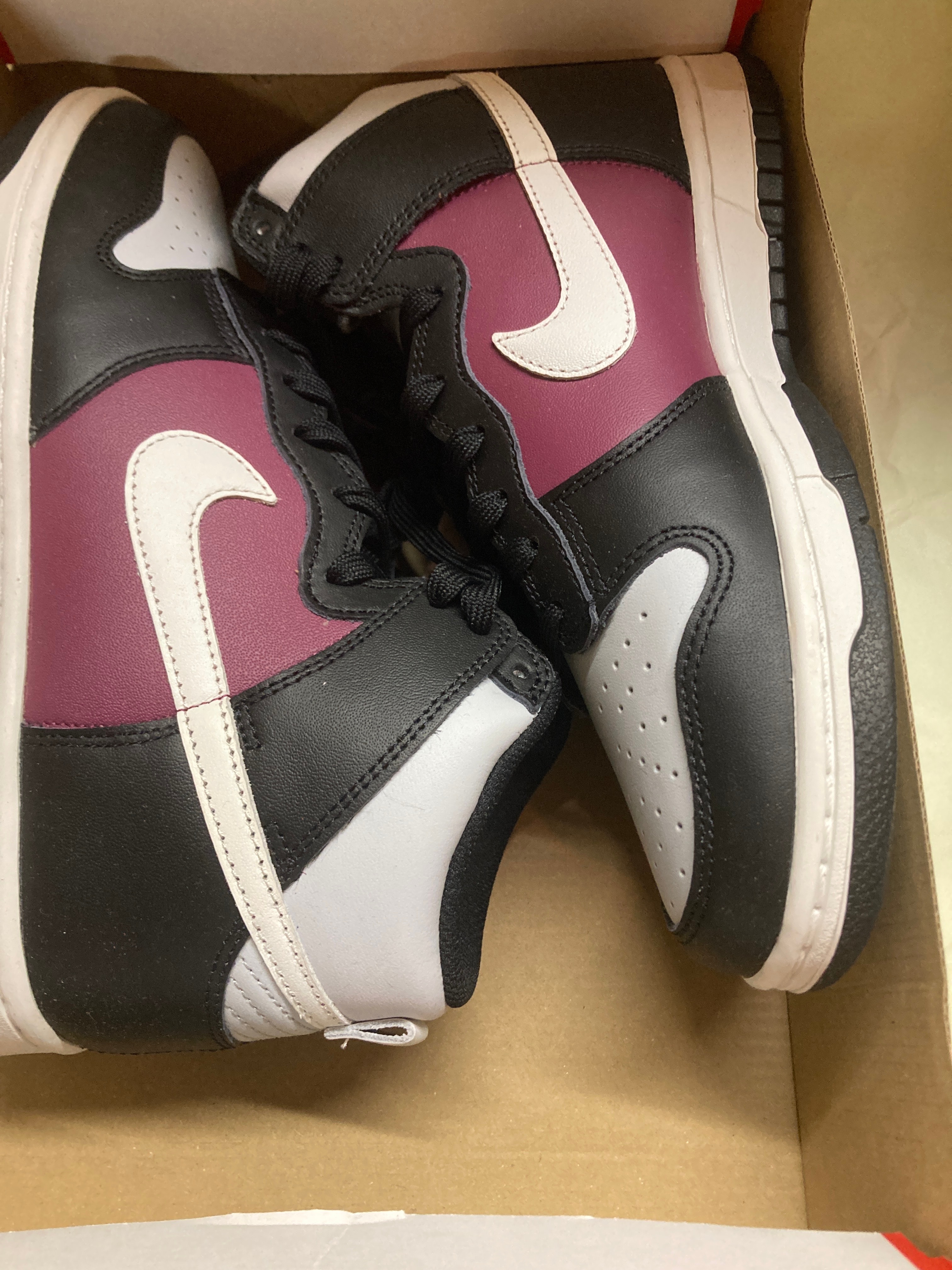 Nike Women's Dunk High "Black/Maroon/White"