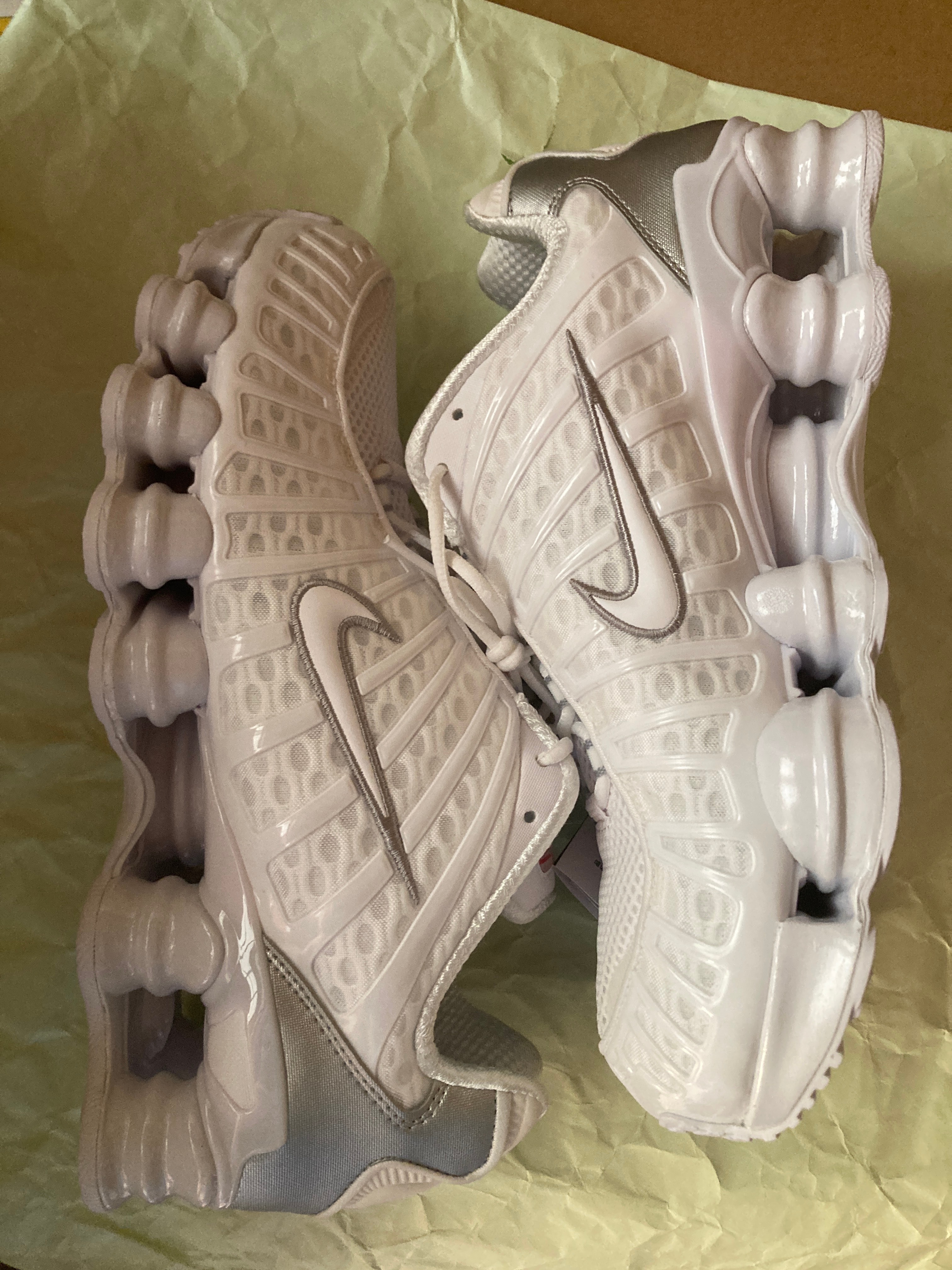 Nike Shox TL "White/Metallic Silver/Max Orange/White"