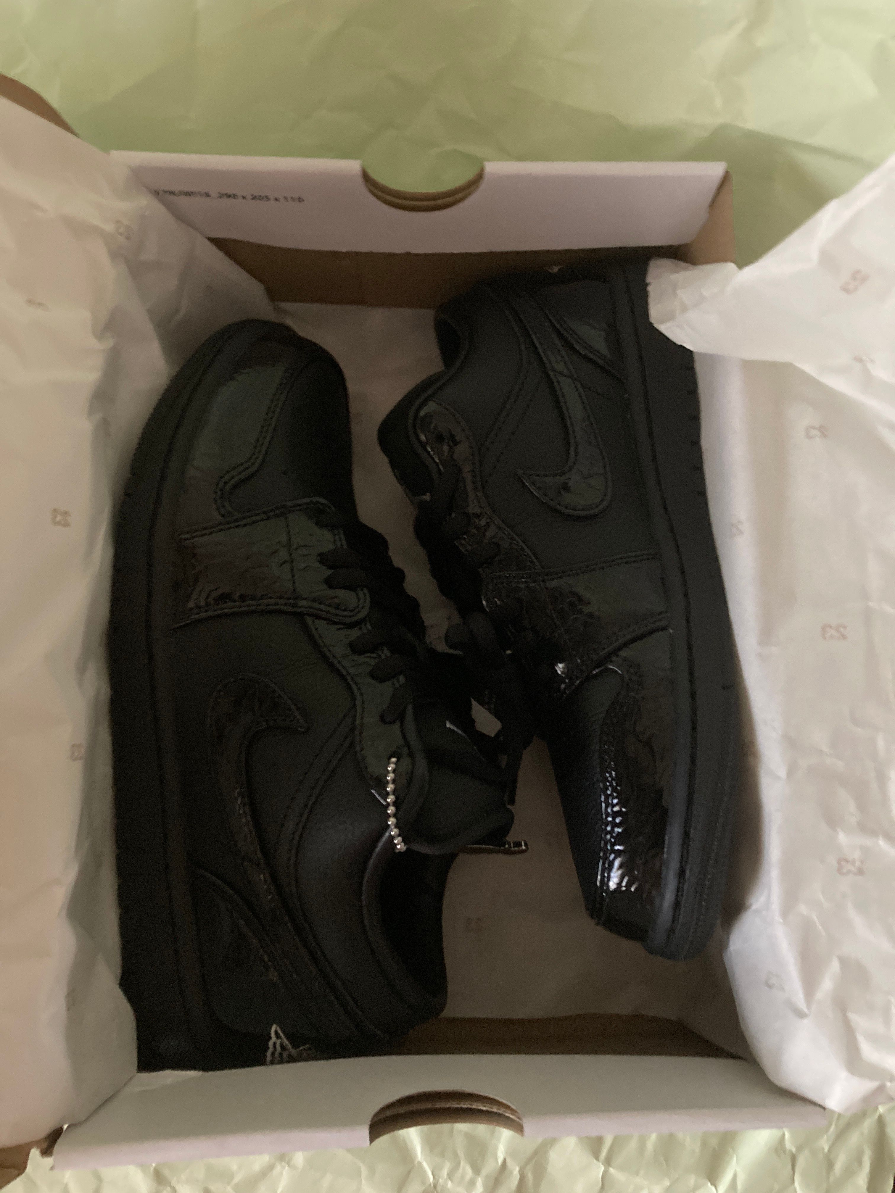 Nike Women's Air Jordan 1 Low SE "Black Croc"