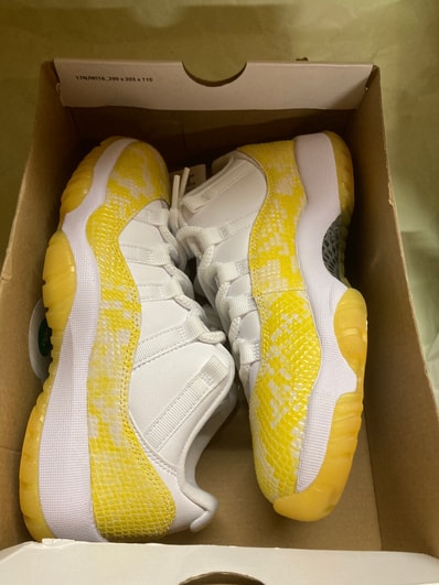 Nike Women's Air Jordan 11 Retro Low "Yellow Snake Skin"