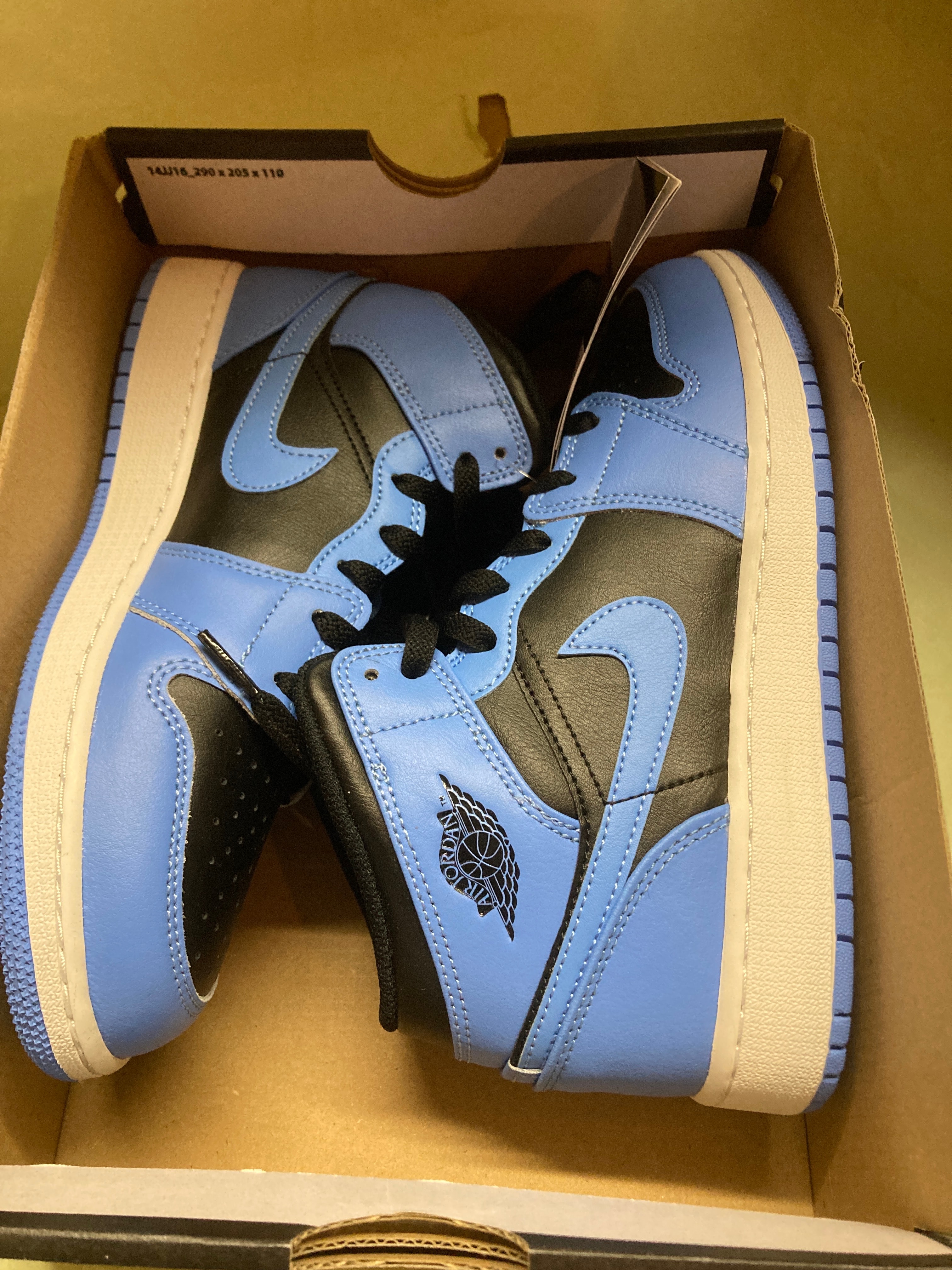 Nike GS Air Jordan 1 Mid "University Blue"
