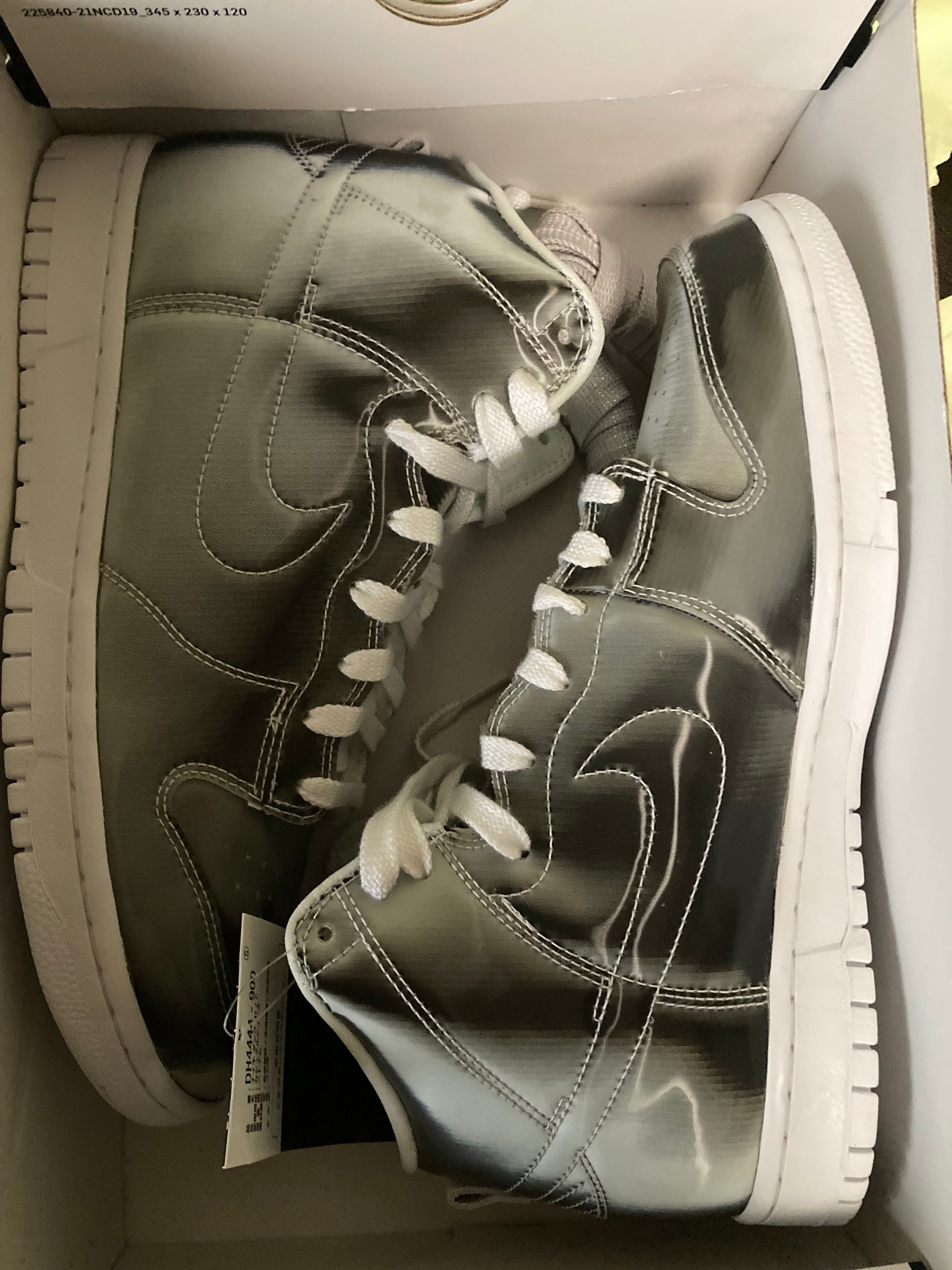 CLOT × Nike Dunk High "Silver/Flux"