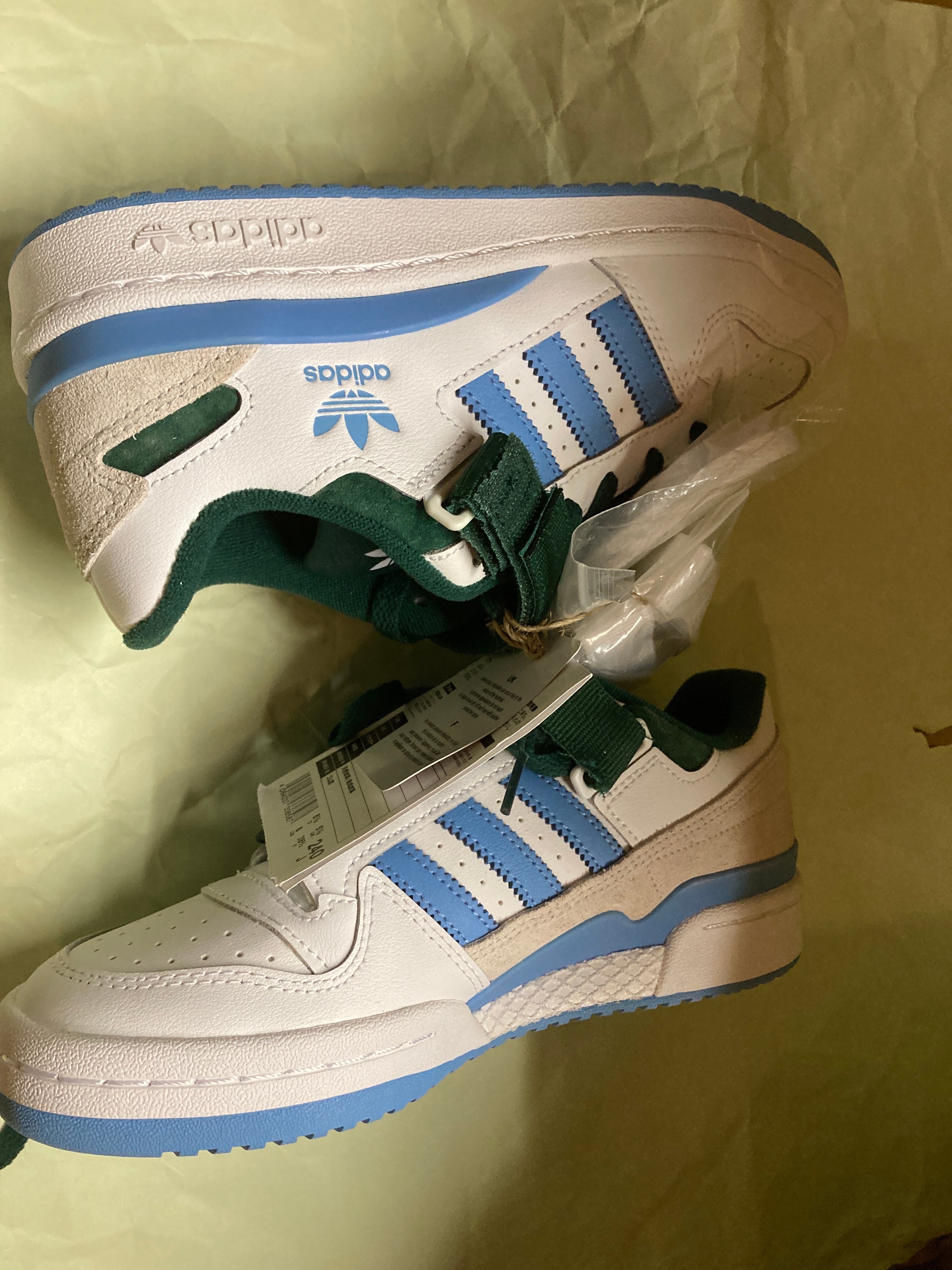 アディダス フォーラム ロー "ホワイト ブルー グリーン"