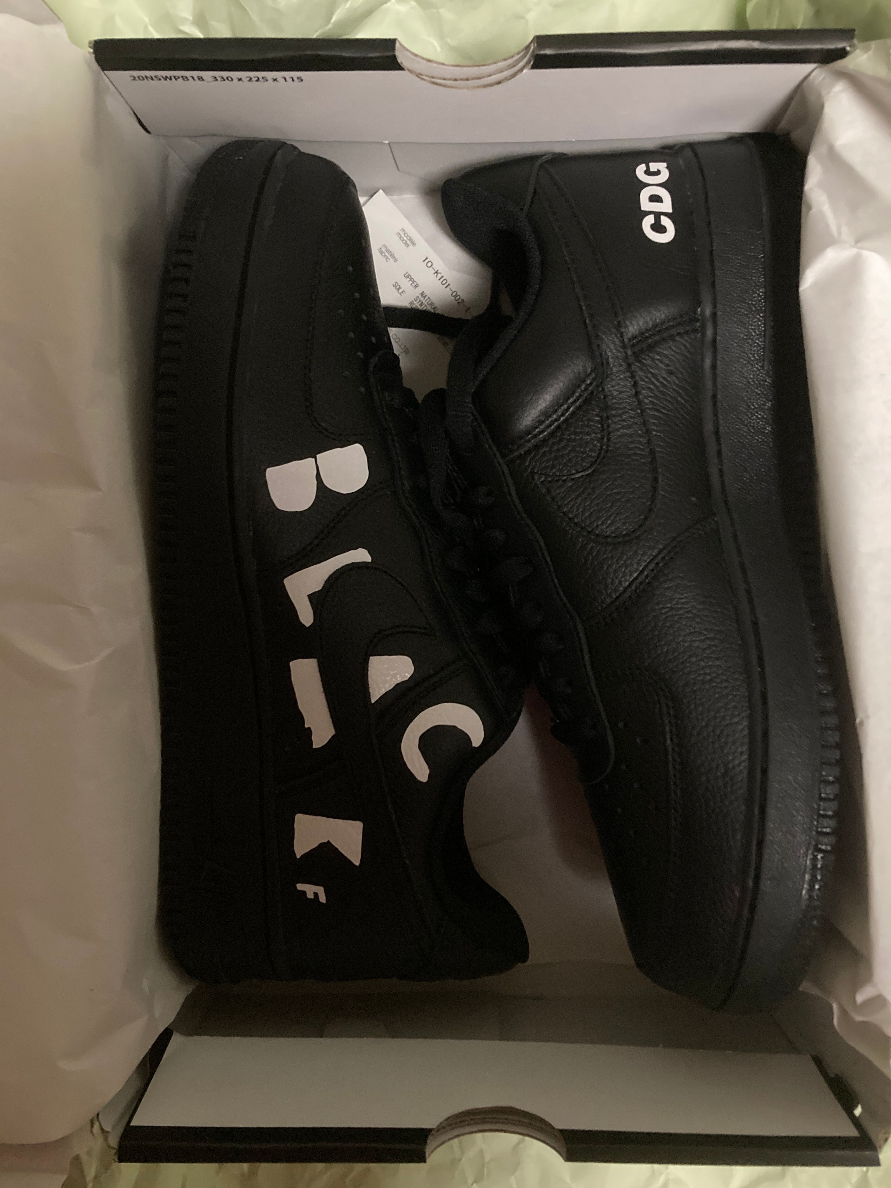 BLACK COMME des GARCONS × Nike Air Force 1 Low Retro "Black"