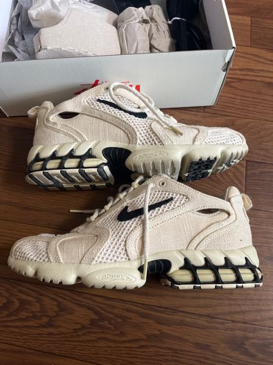 Stussy × Nike Air Zoom Spiridon CG 2 "Fossil/Black"