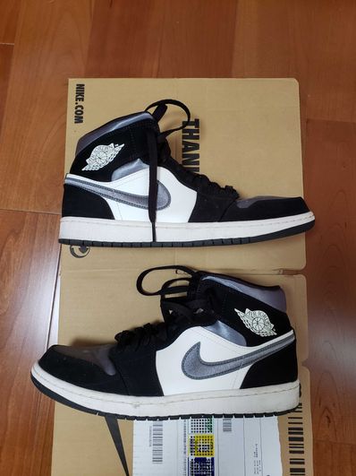 NIKE AIR JORDAN 1 MID SE "WHITE/BLACK/SATIN BLUE"