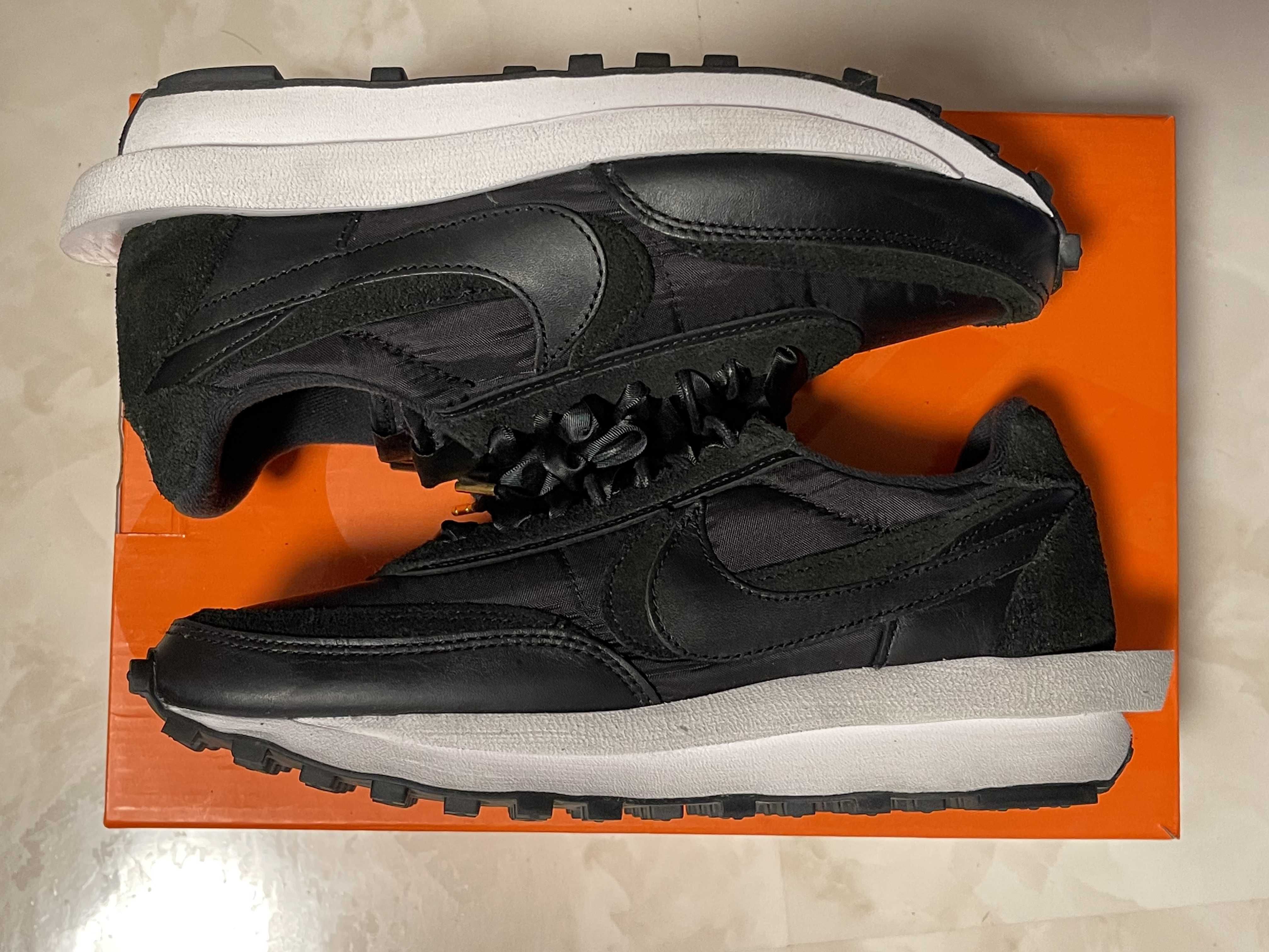 sacai × Nike LDV Waffle "Triple Black"