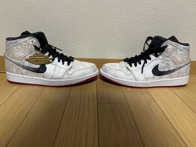 CLOT × Nike Air Jordan 1 Mid SE Fearless "White/Black/Red"