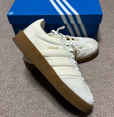 CLOT × adidas Gazelle "Cream White/Core White/Gold Metallic"