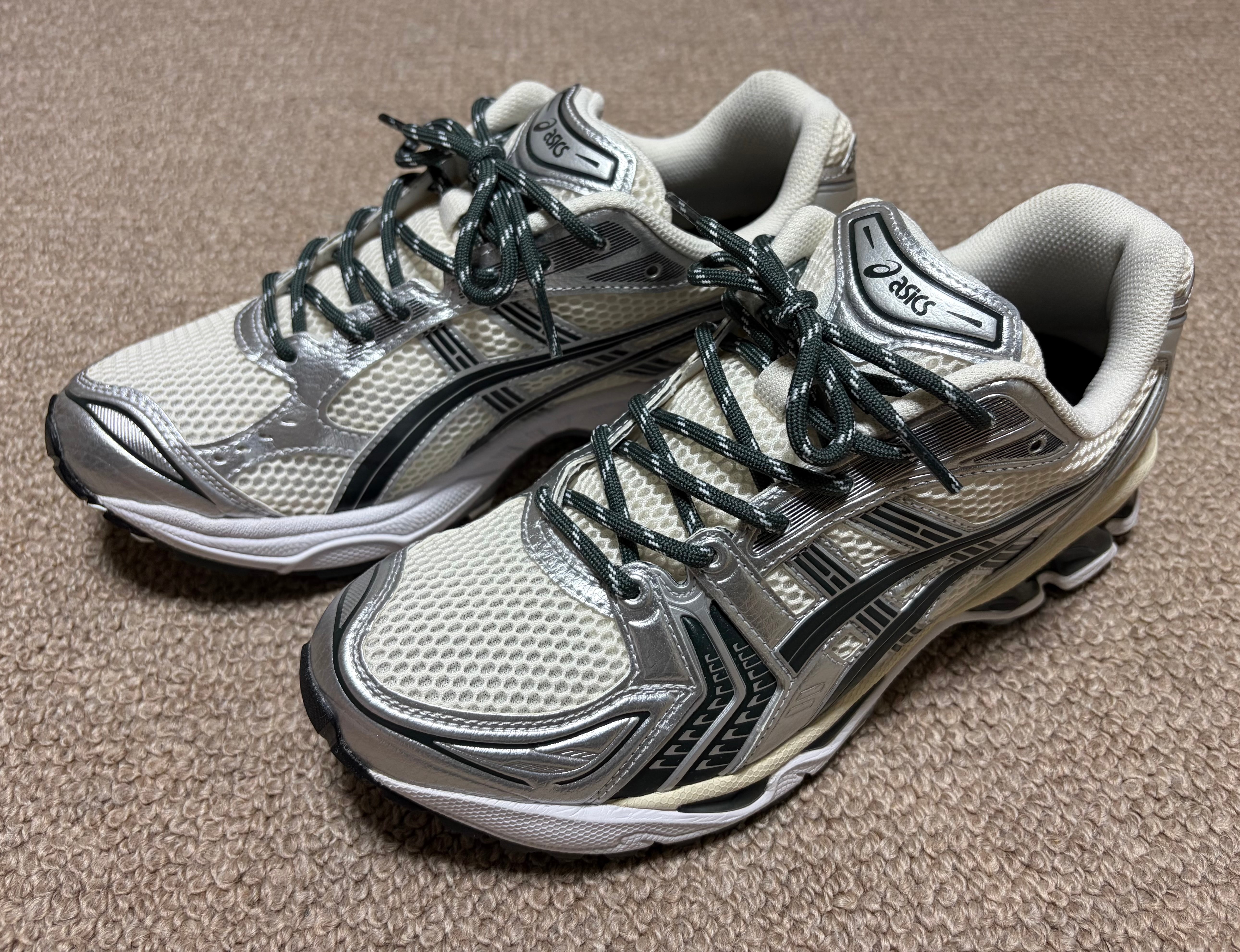 KITH × Asics Vintage Tech Gel-Kayano 14 "Cream/Scarab" (1203A566-100)