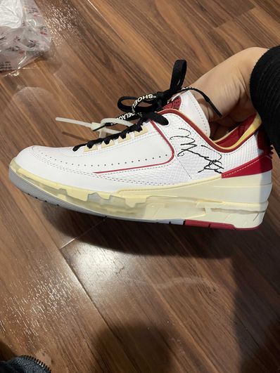 Off-White × Nike Air Jordan 2 Low "White and Varsity Red"