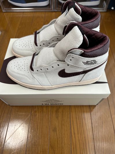 A Ma Maniere × Nike Air Jordan 1 Retro High OG "Sail and Burgundy"