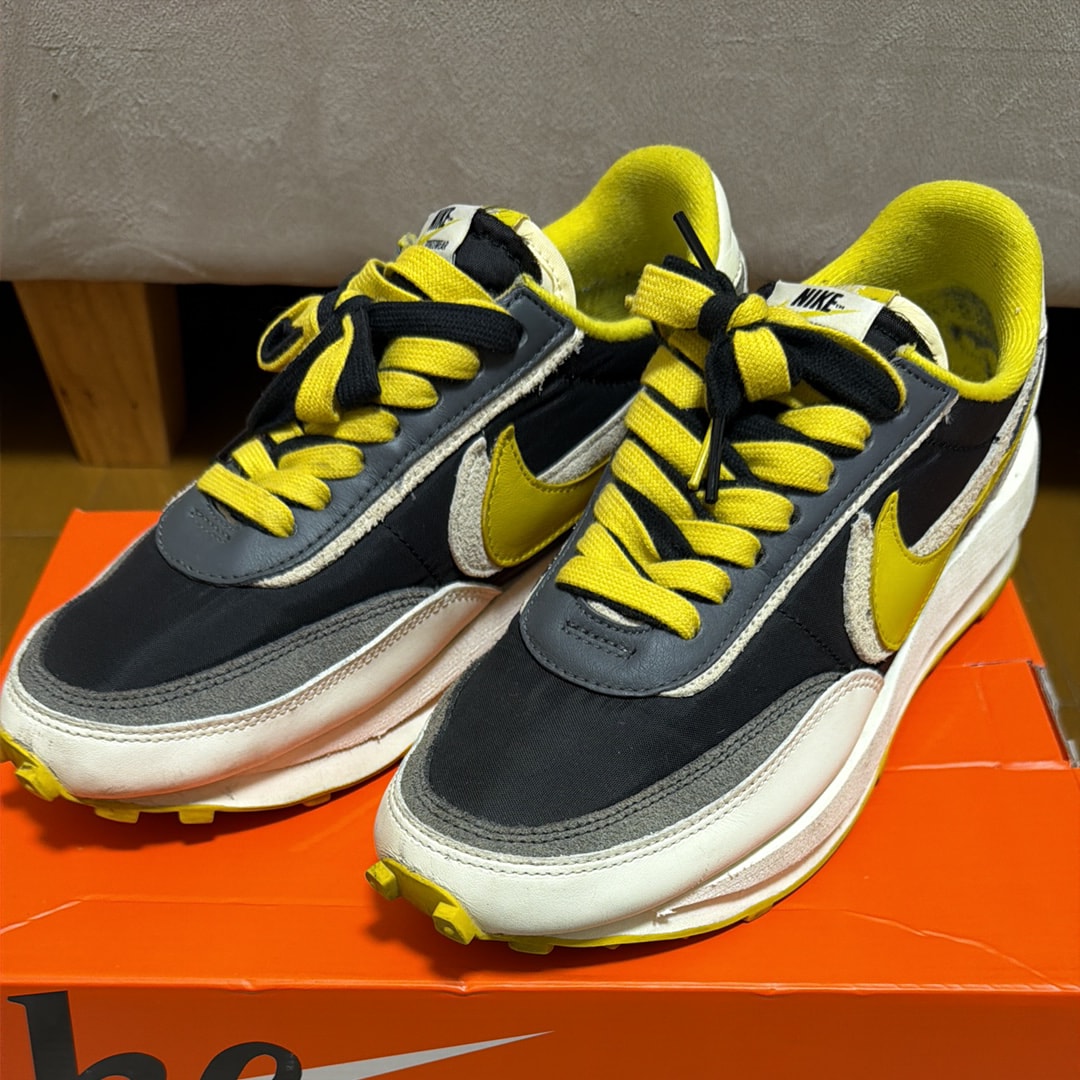 UNDERCOVER × sacai × Nike LD Waffle "Black/Sail-Dark Grey-Bright Citron"