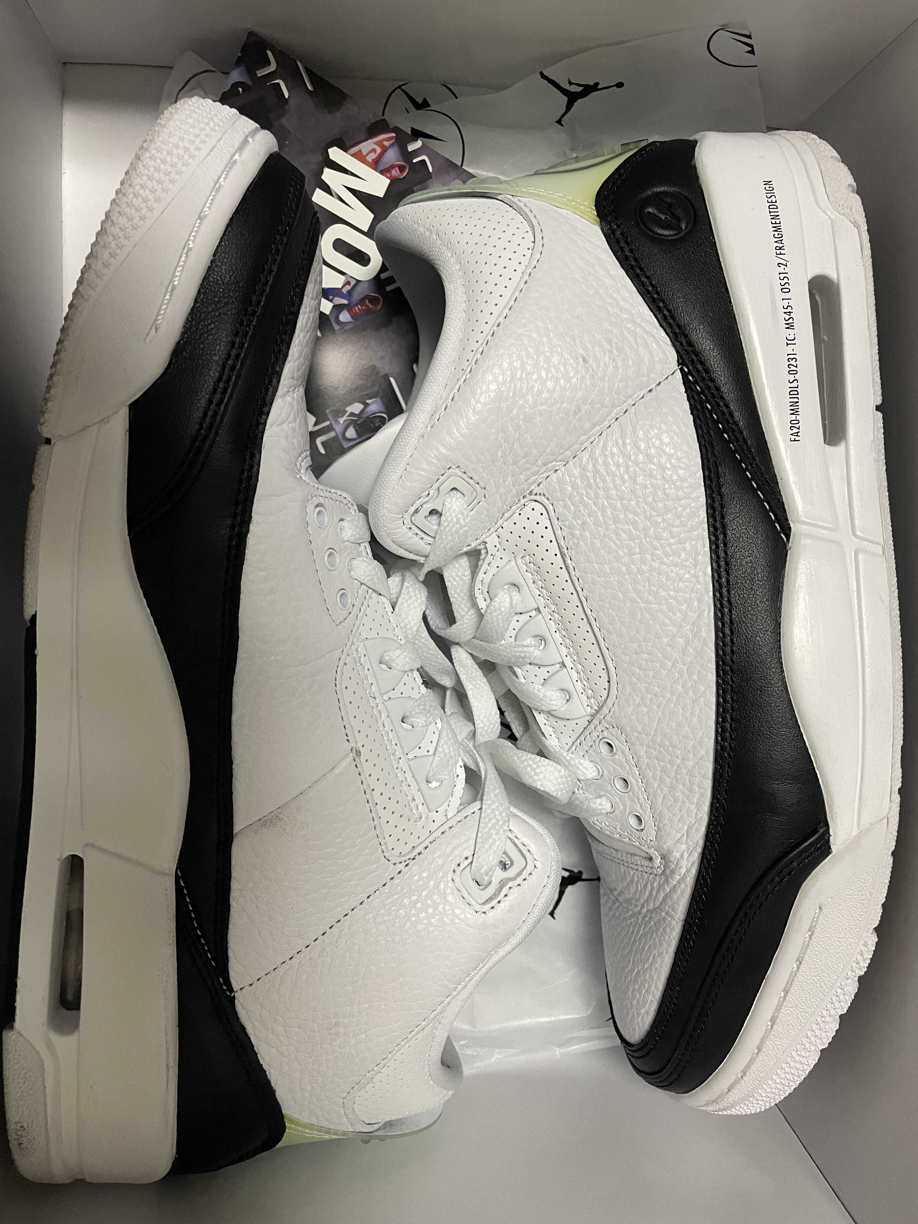 Fragment × Nike Air Jordan 3 "White/Black"