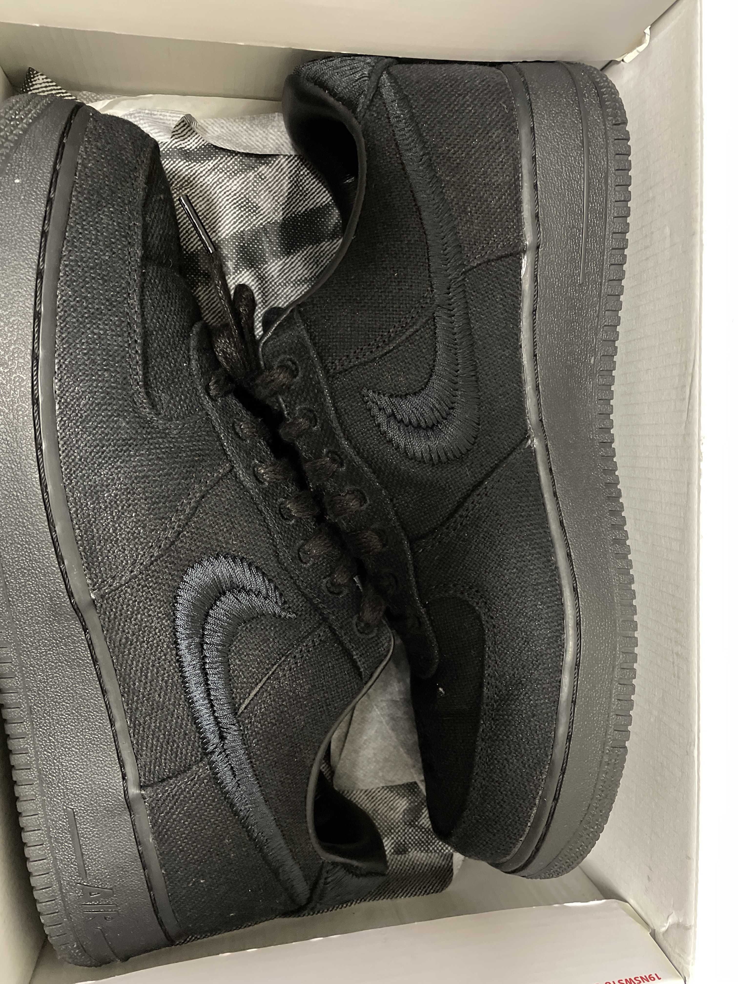 Stussy × Nike Air Force 1 Low "Triple Black"