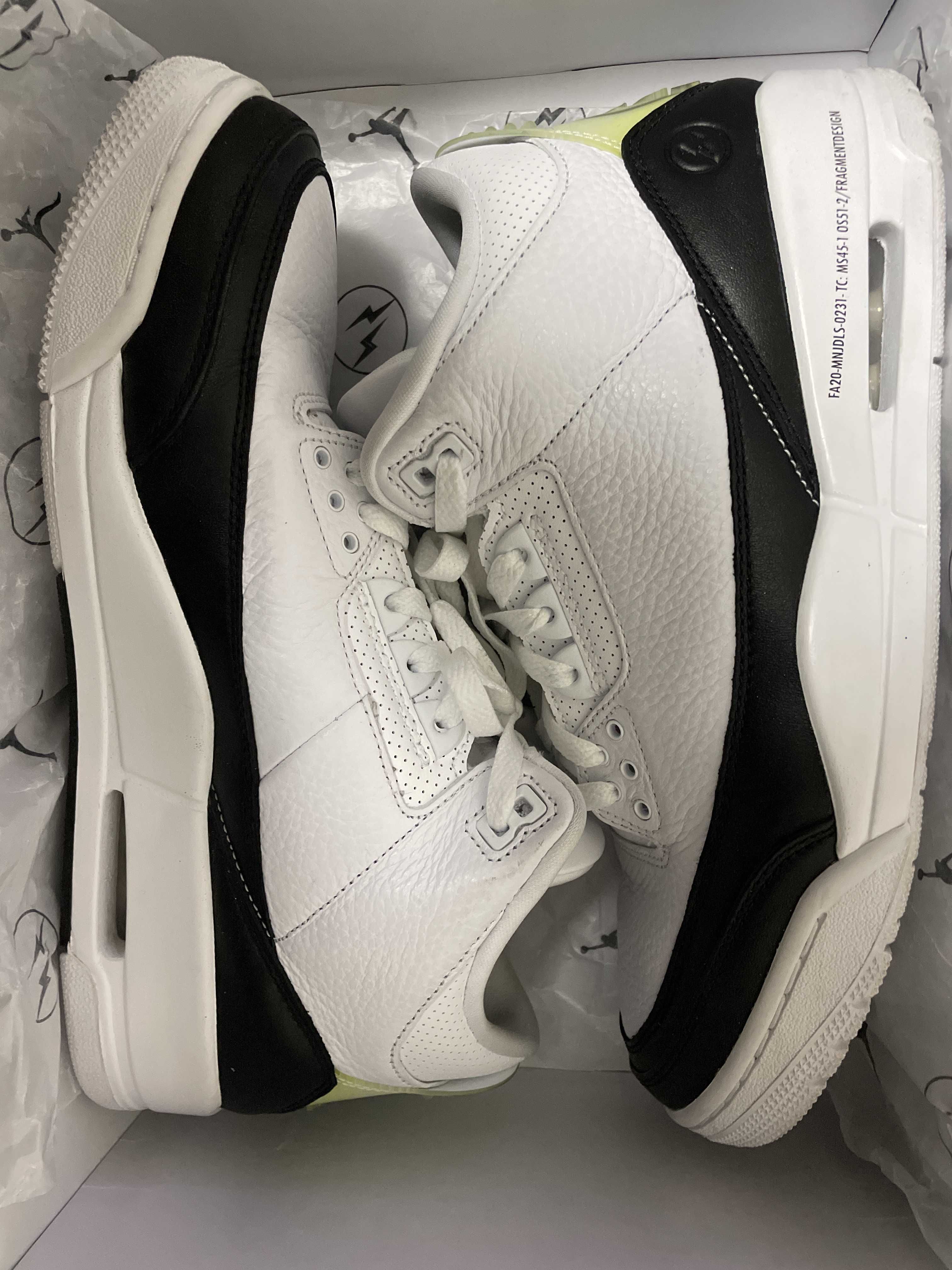 Fragment × Nike Air Jordan 3 "White/Black"