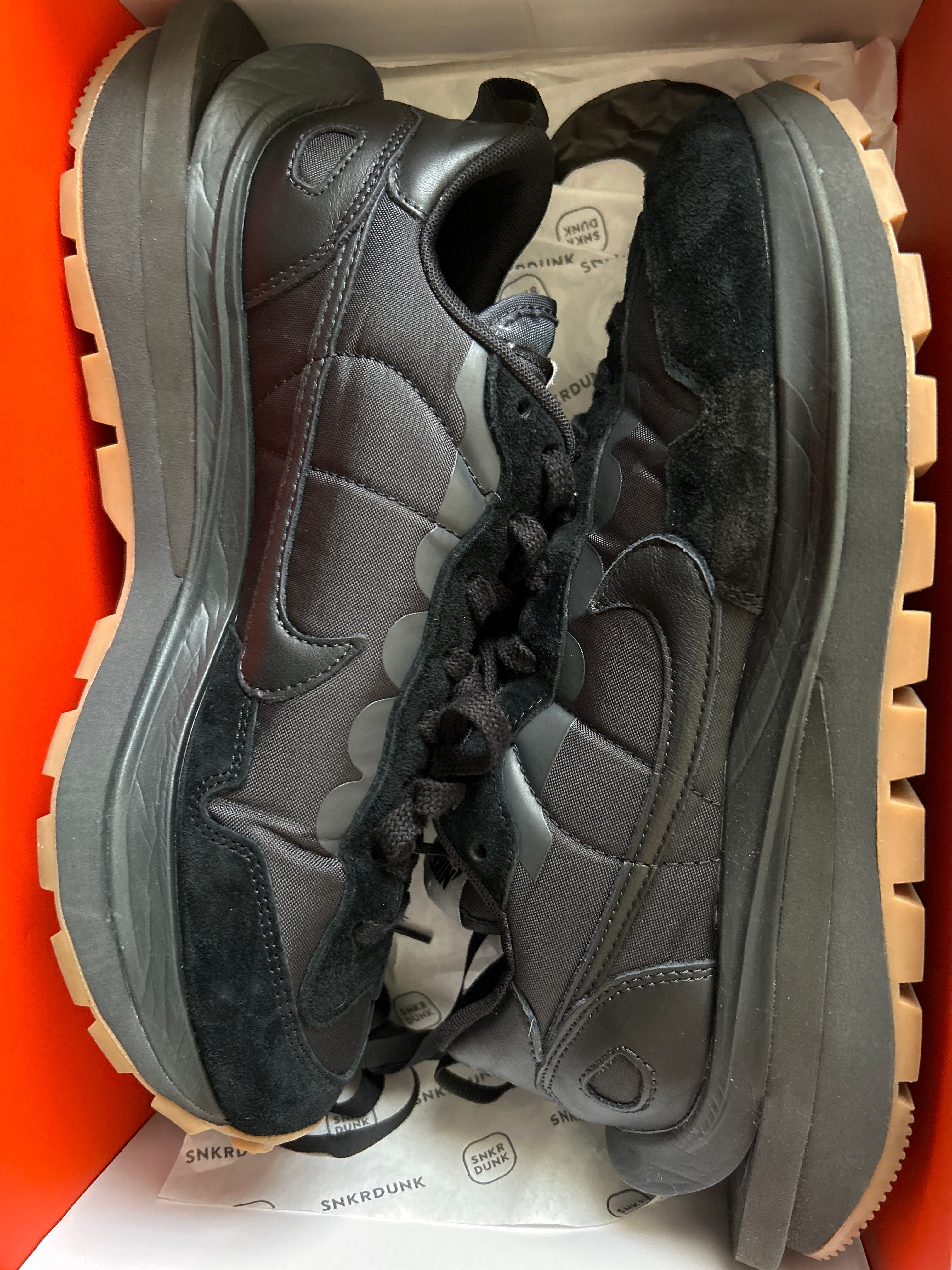 sacai × Nike VaporWaffle "Black Gum"
