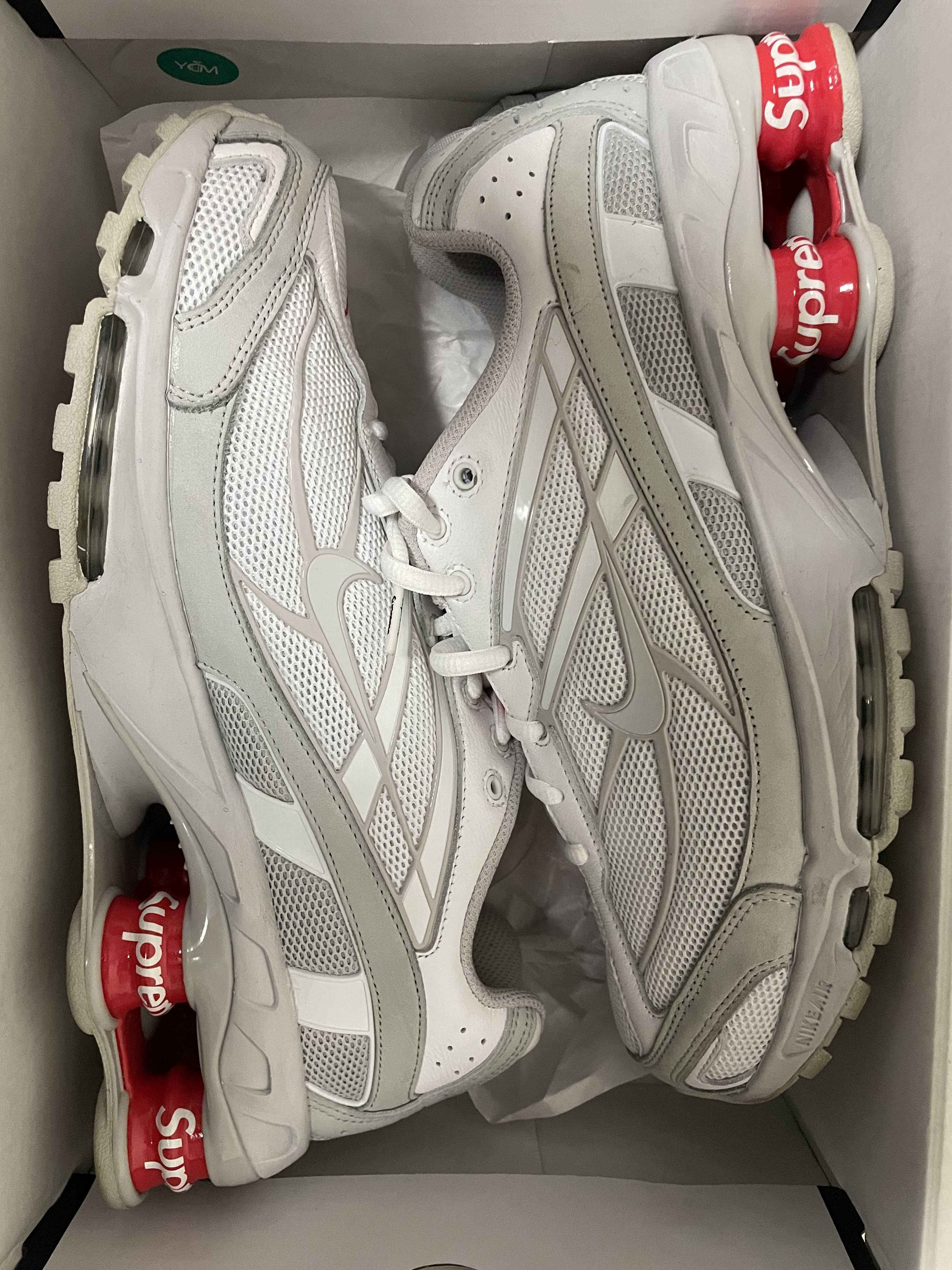 Supreme × Nike Shox Ride 2 "White/Grey Fog/Flat Platinum"