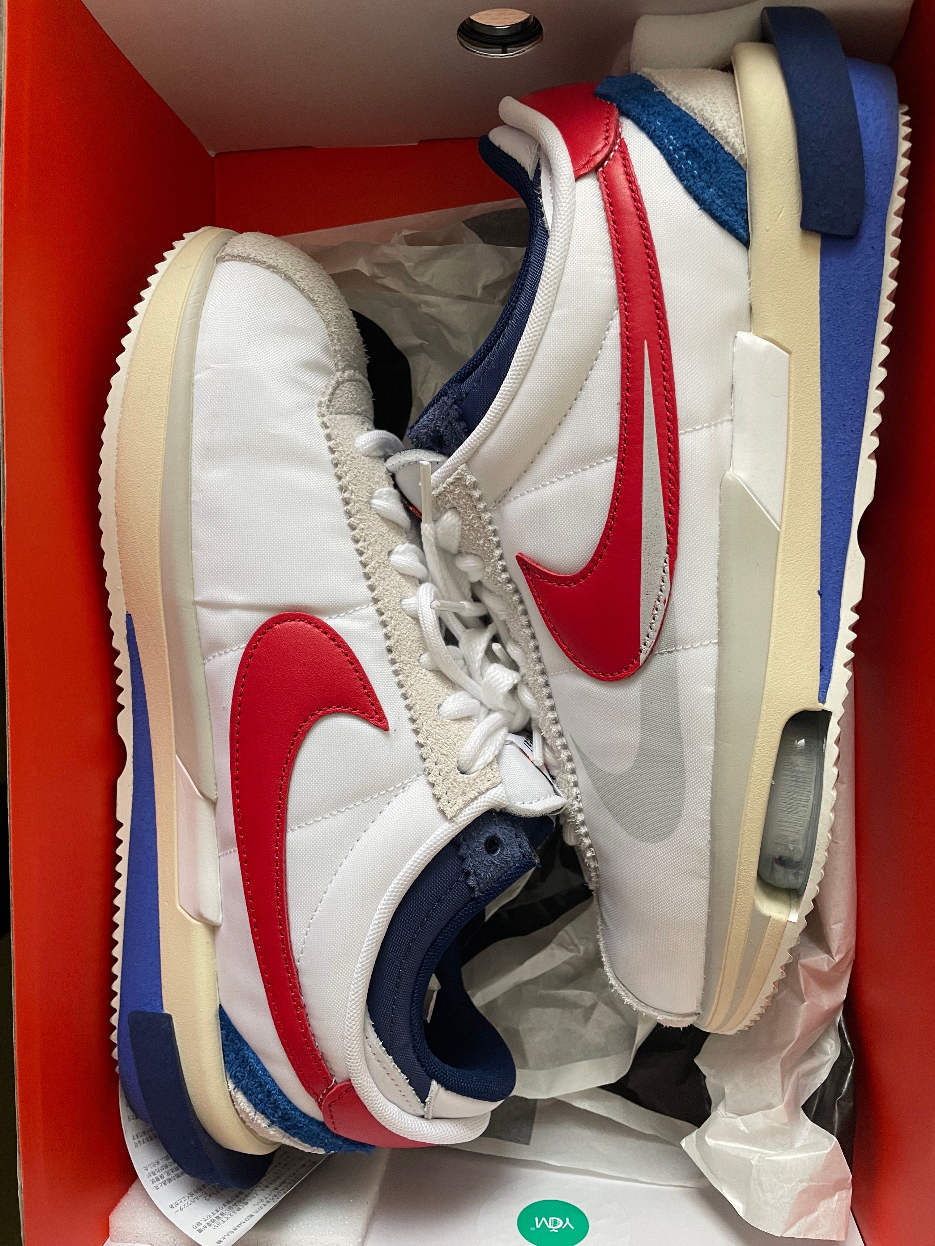 sacai × Nike Zoom Cortez "White and University Red"