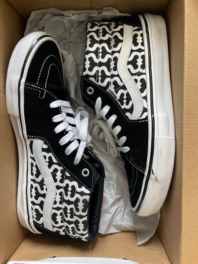 Supreme × Vans Monogram S Logo Skate Grosso Mid "Black"