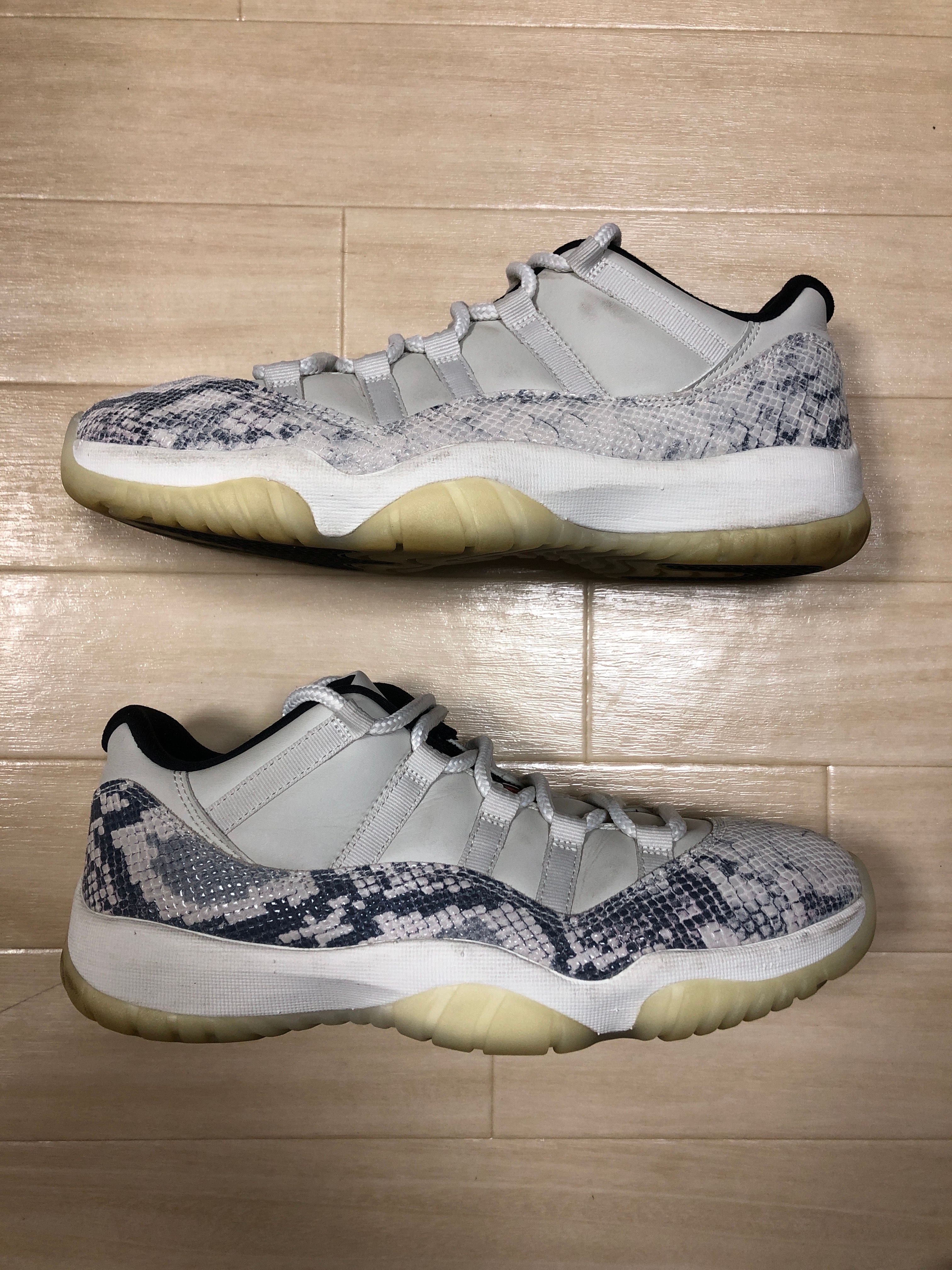 Nike Air Jordan 11 Low Snakeskin "Light Bone/University Red/Sail/Black"