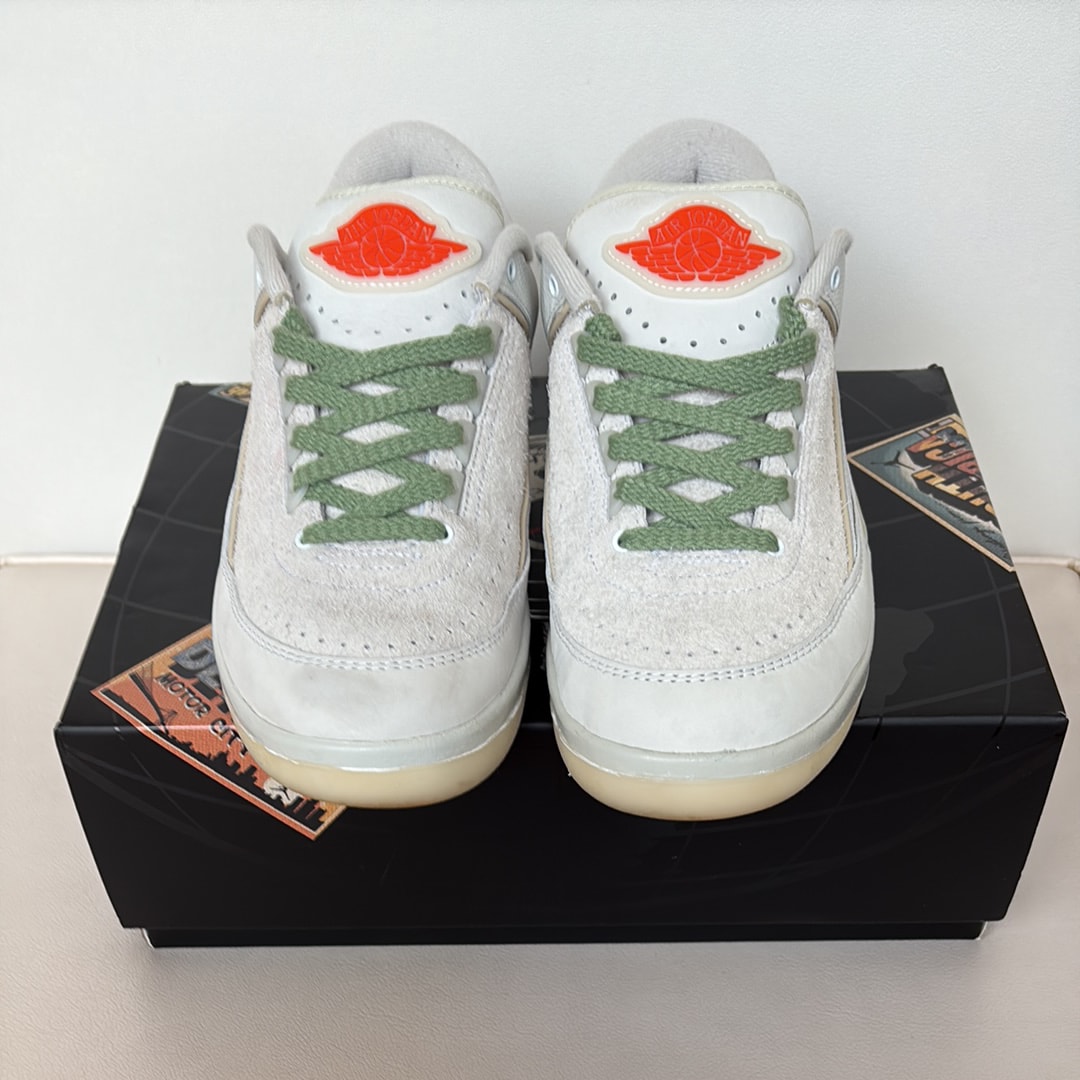 Shelflife × Nike Air Jordan 2 Low "Sail/Light Bone and Mandarin"