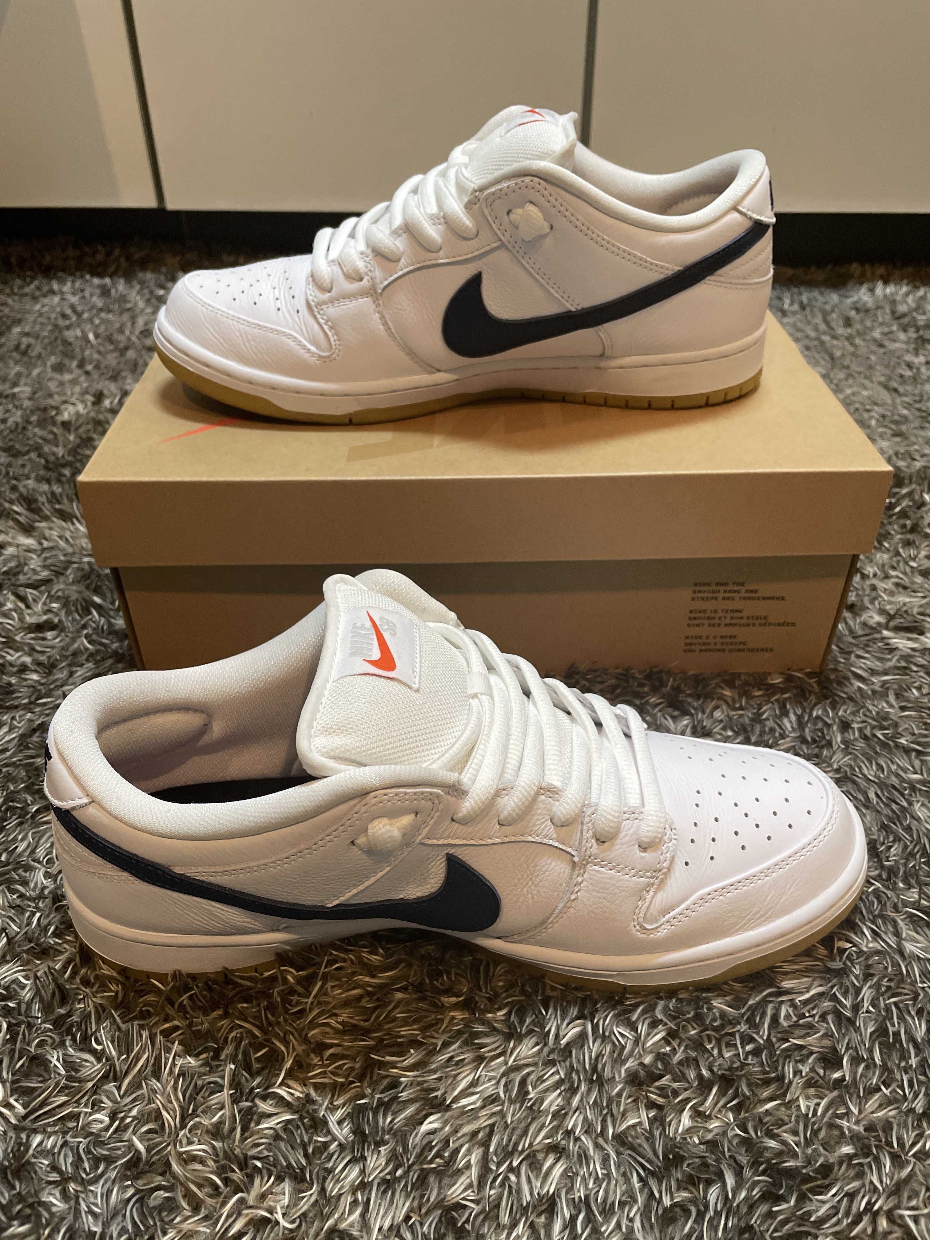 Nike SB Dunk Low "Orange Label White Navy"