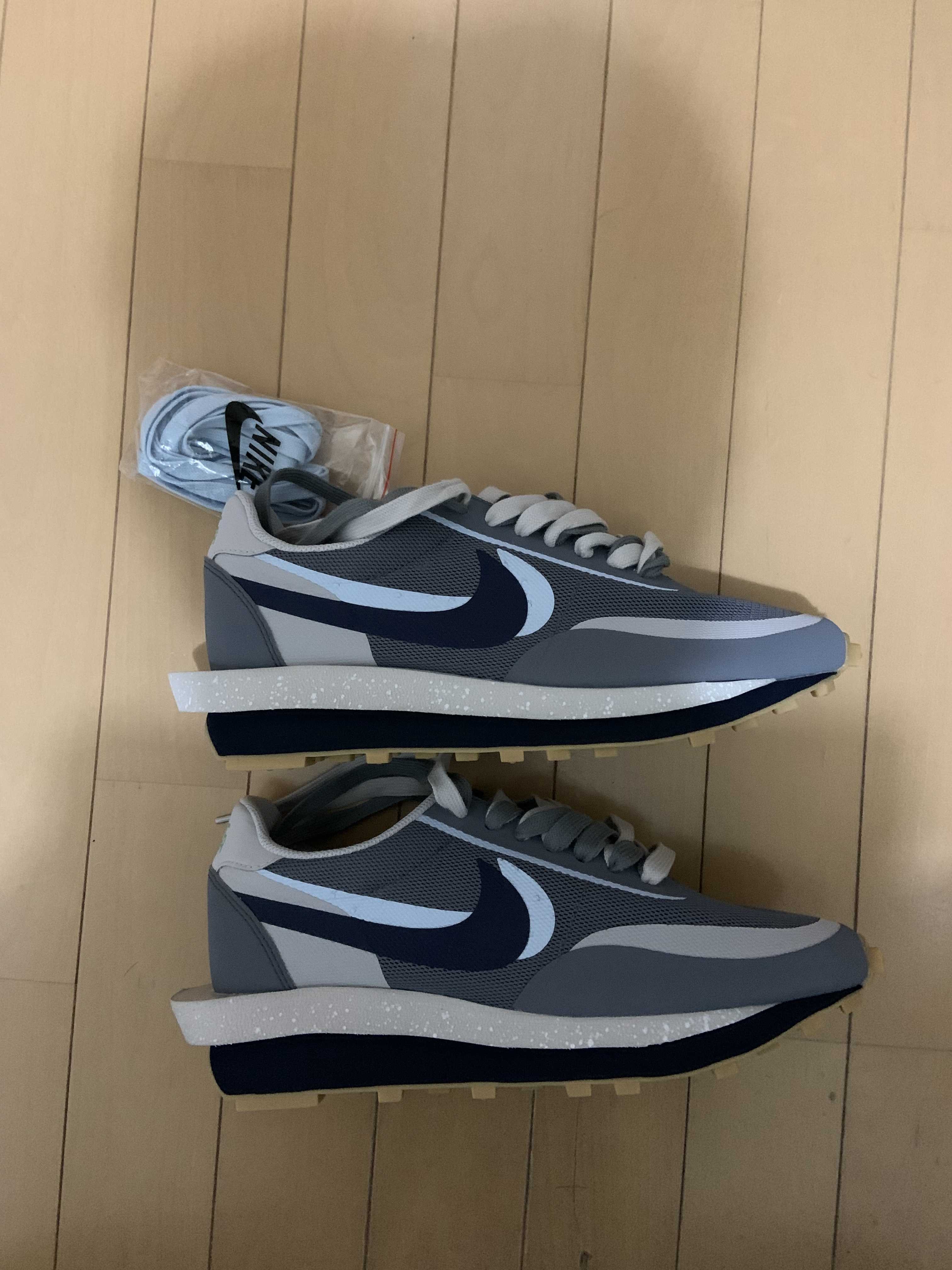 CLOT × Sacai × Nike LD Waffle "Grey Obsidian/Cool Grey"