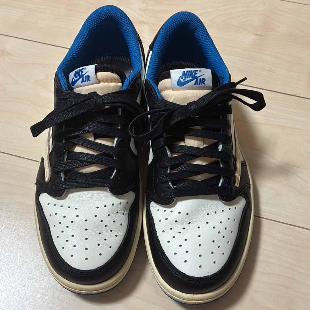 Travis Scott × fragment design × Nike Air Jordan 1 Low OG SP "Military Blue"