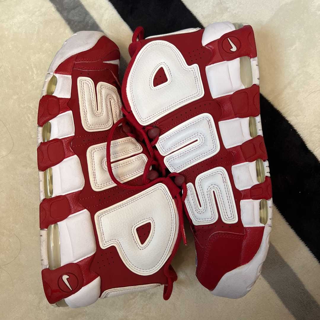 Supreme × Nike Air More Uptempo "White/Red"