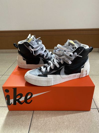 sacai × NIKE BLAZER MID "BLACK/WOLF GREY/WHITE"