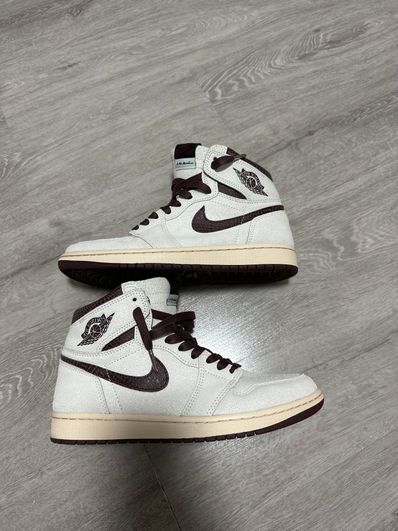 A Ma Maniere × Nike Air Jordan 1 Retro High OG "Sail and Burgundy"