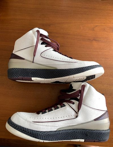 A Ma Maniere × Nike Air Jordan 2 "Airness/Sail and Burgundy"