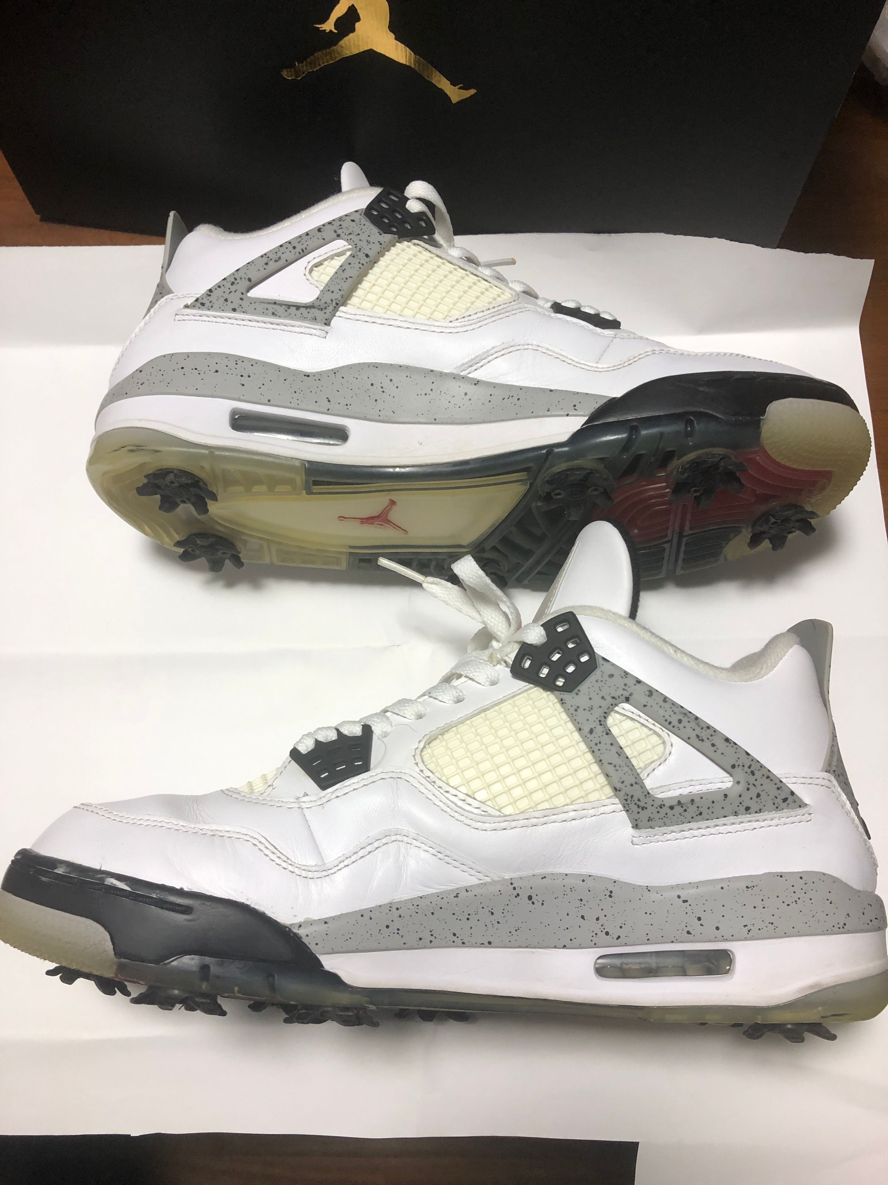 NIKE GOLF AIR JORDAN 4 "WHITE CEMENT"