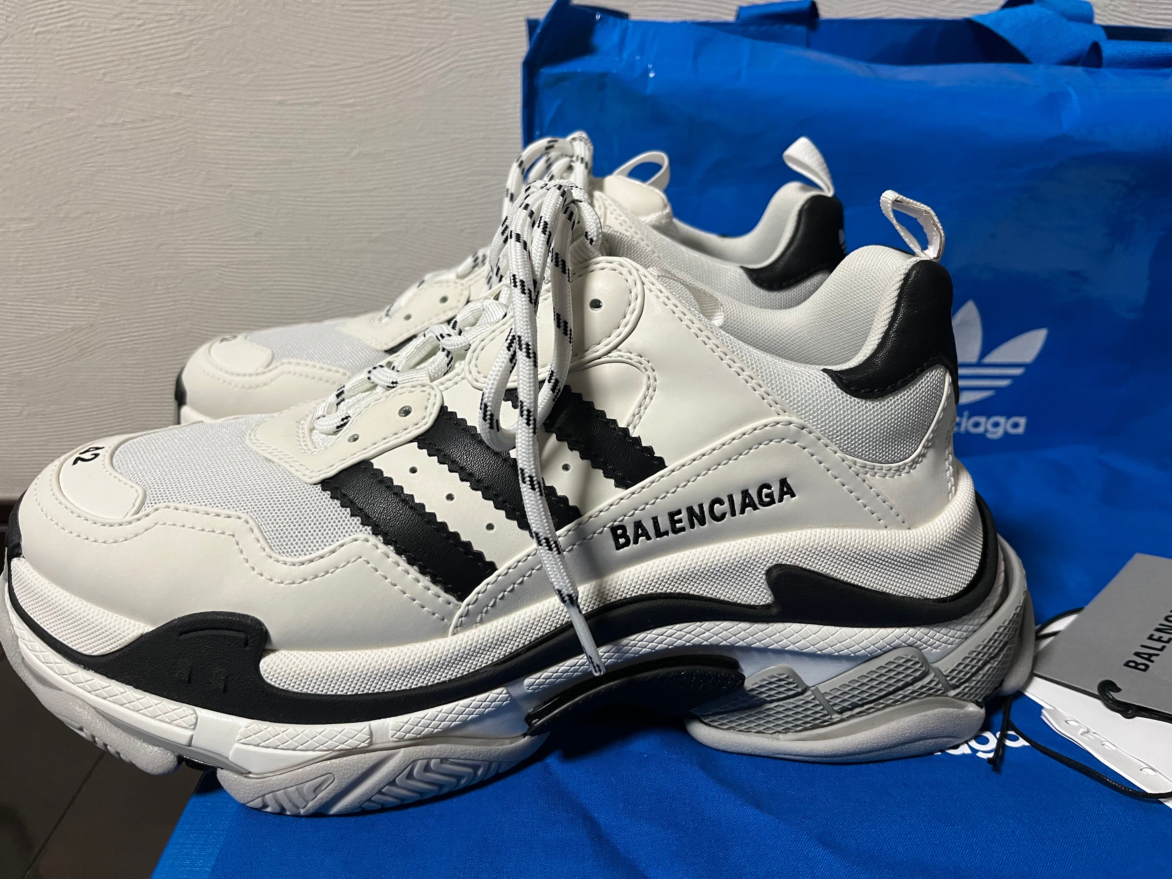 adidas × BALENCIAGA Triple S "White"