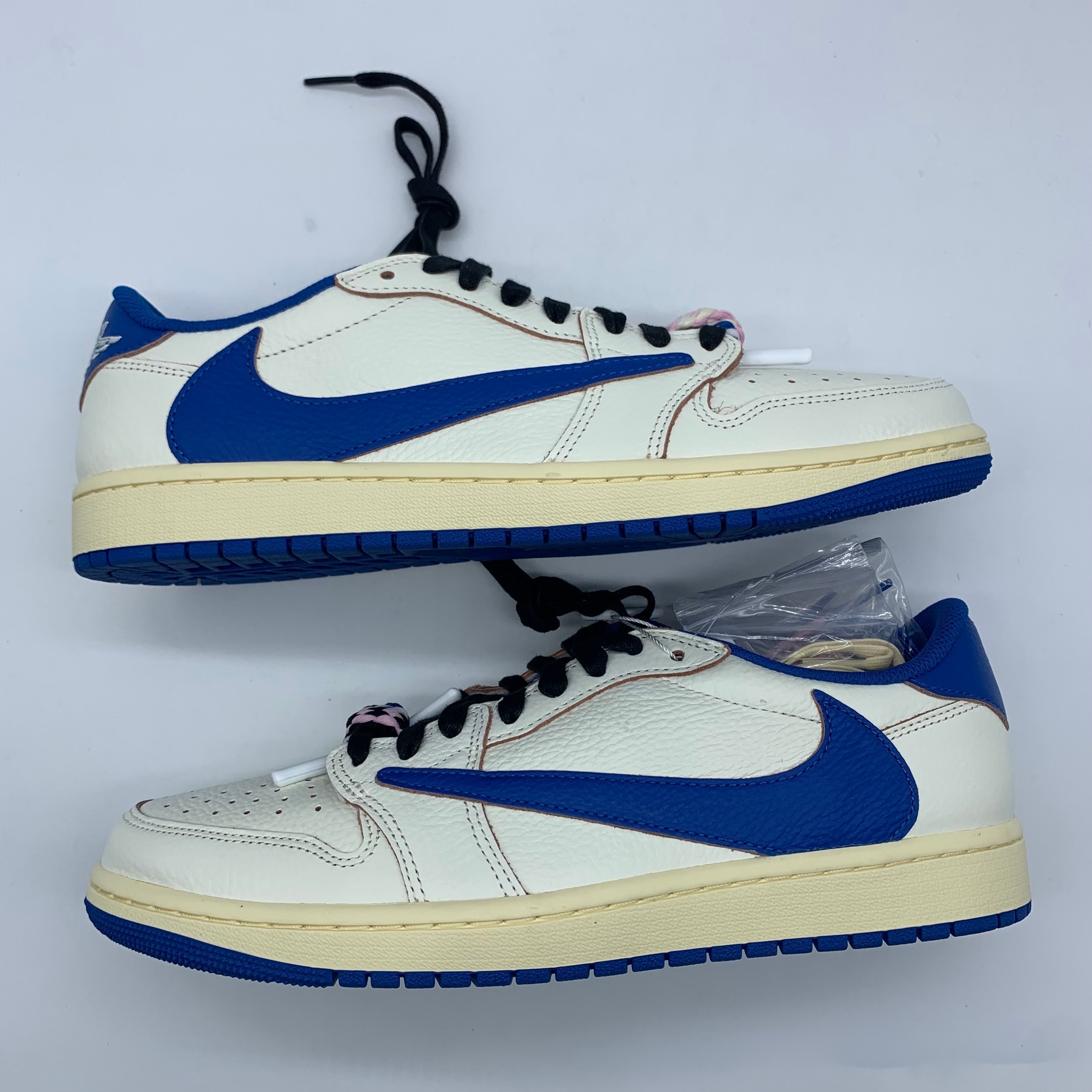 Travis Scott × fragment design × Nike Air Jordan 1 Low OG "Sail/Military Blue"