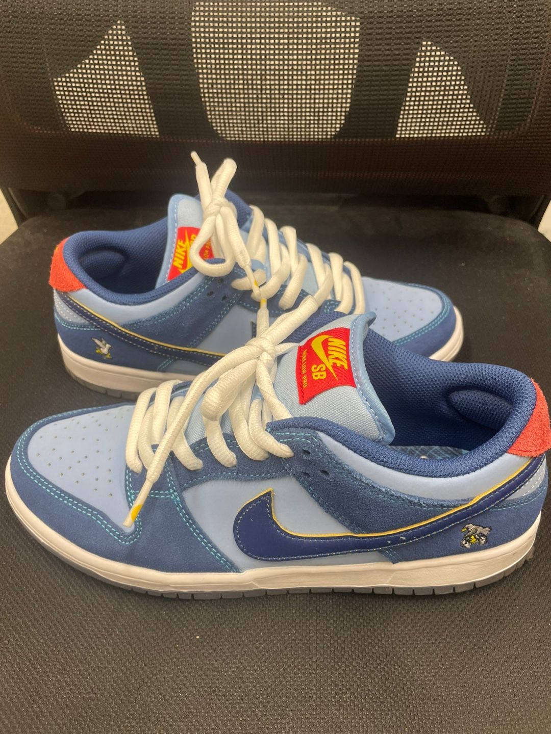 Why So Sad? × Nike SB Dunk Low "Coastal Blue/Speed Yellow-University Red"